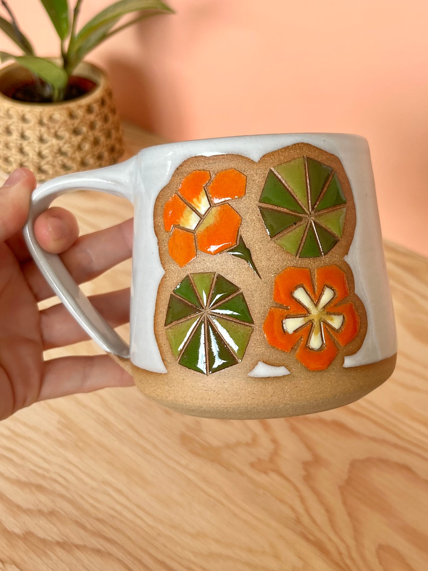 Tall Garden Quilt Mug -01-