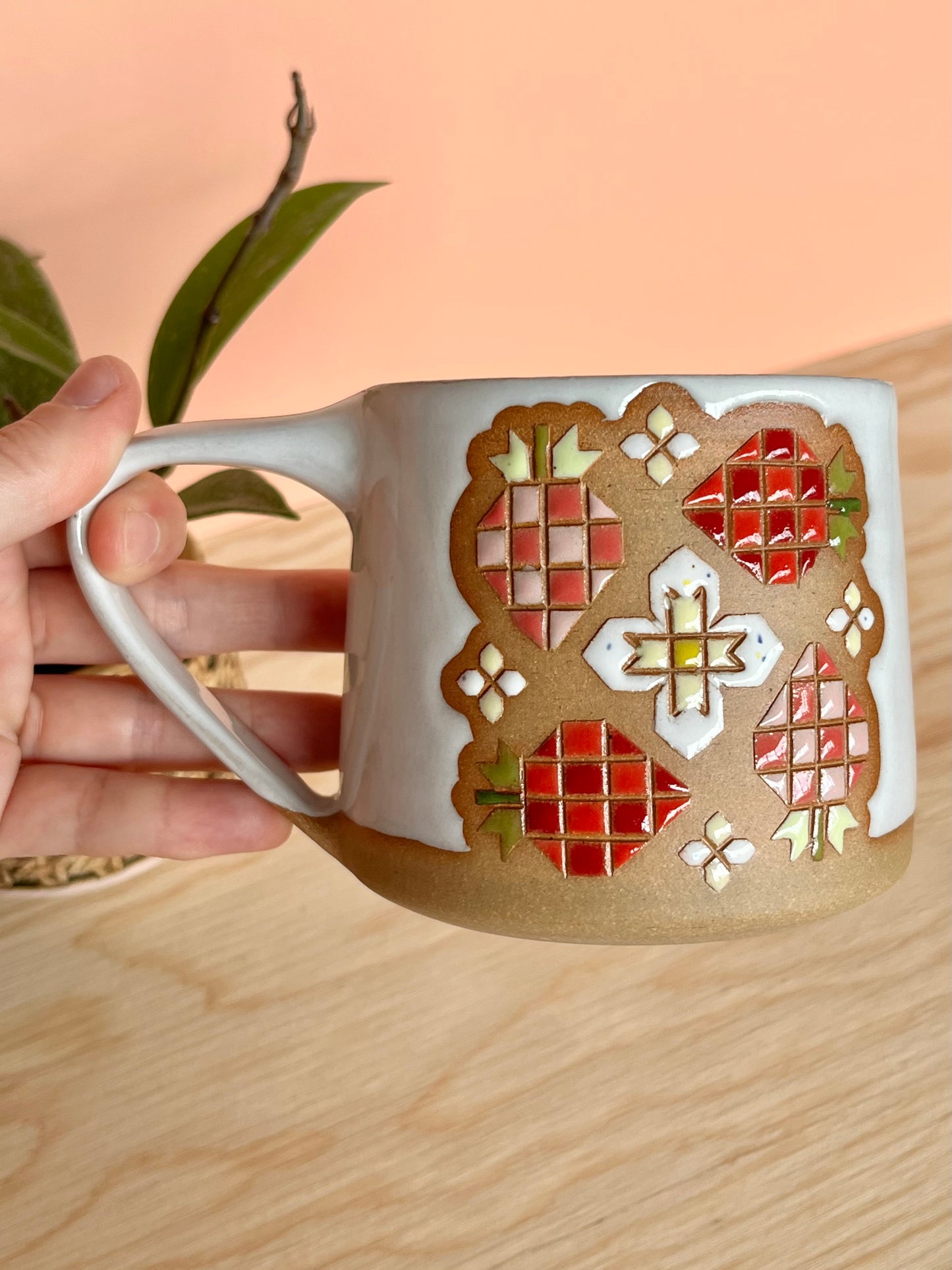 Tall Garden Quilt Mug -06-