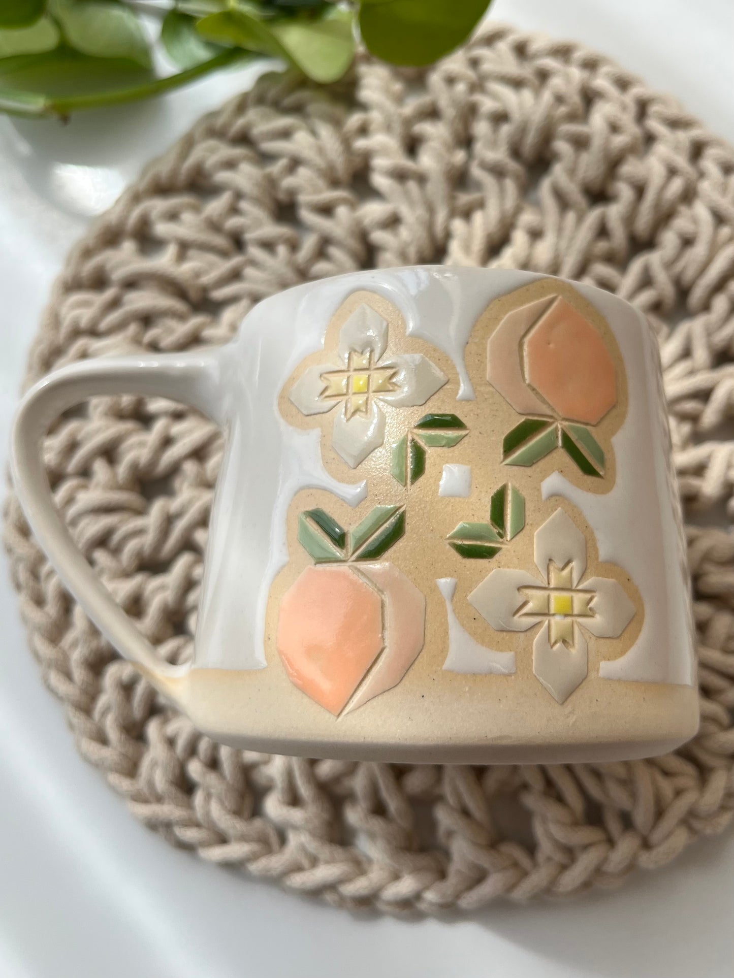 Tall Quilt Fruit Mug