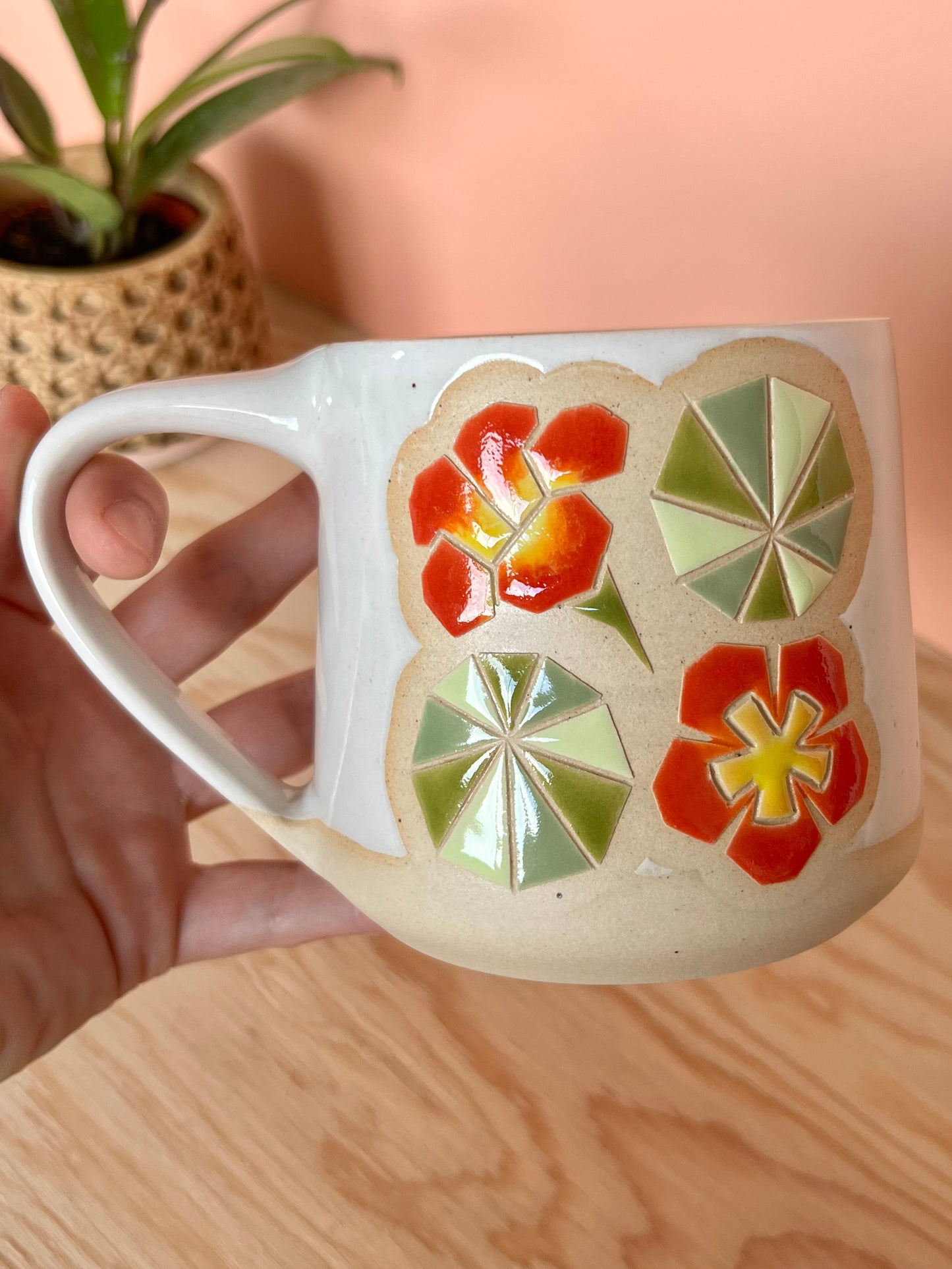 Tall Garden Quilt Mug -19-
