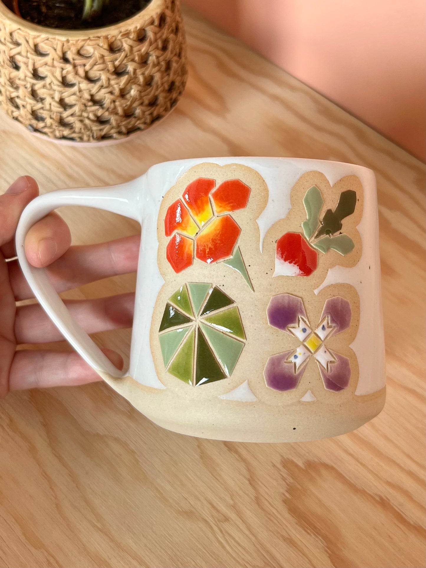 Tall Garden Quilt Mug -22-