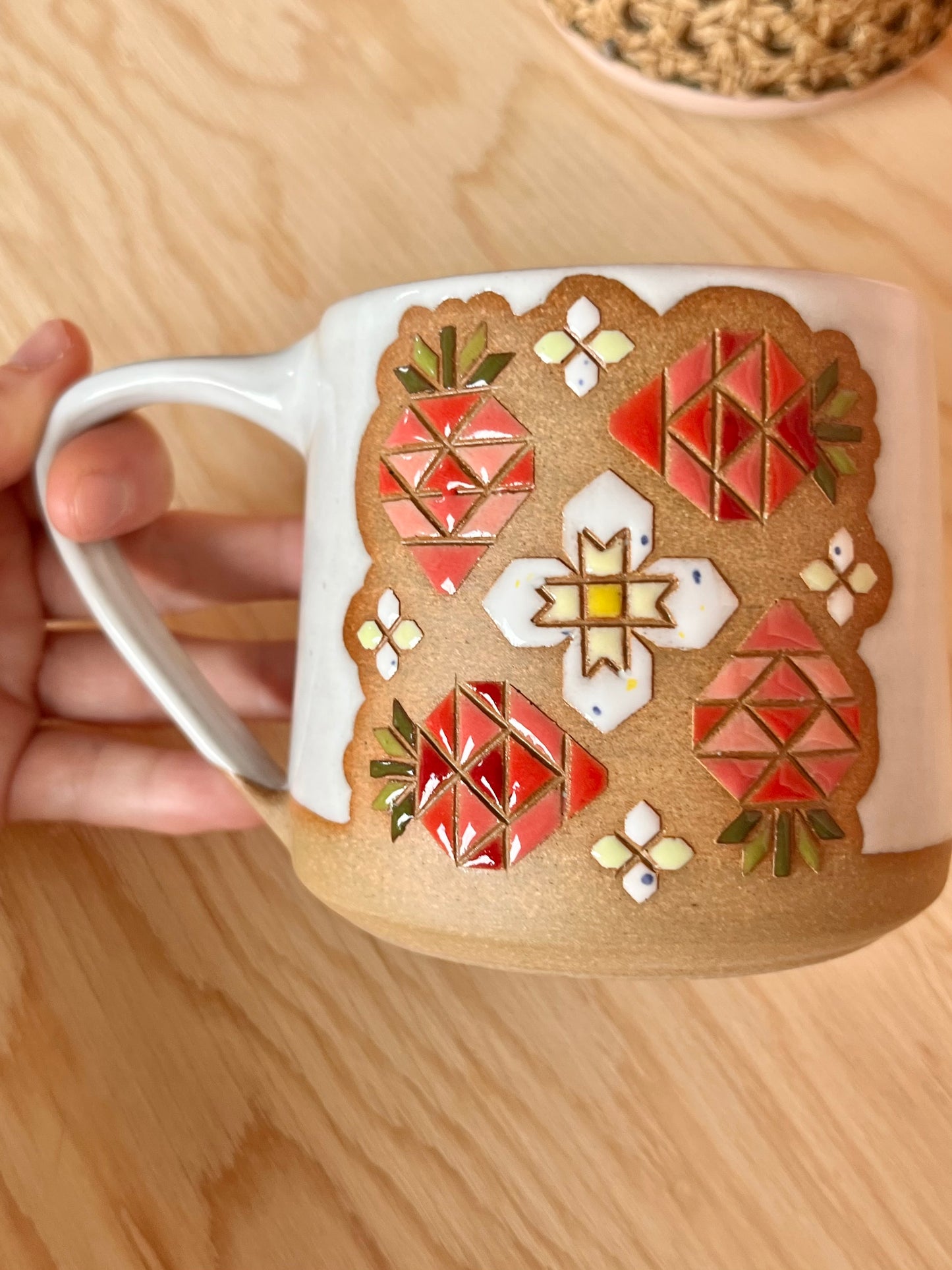 Tall Garden Quilt Mug -05-