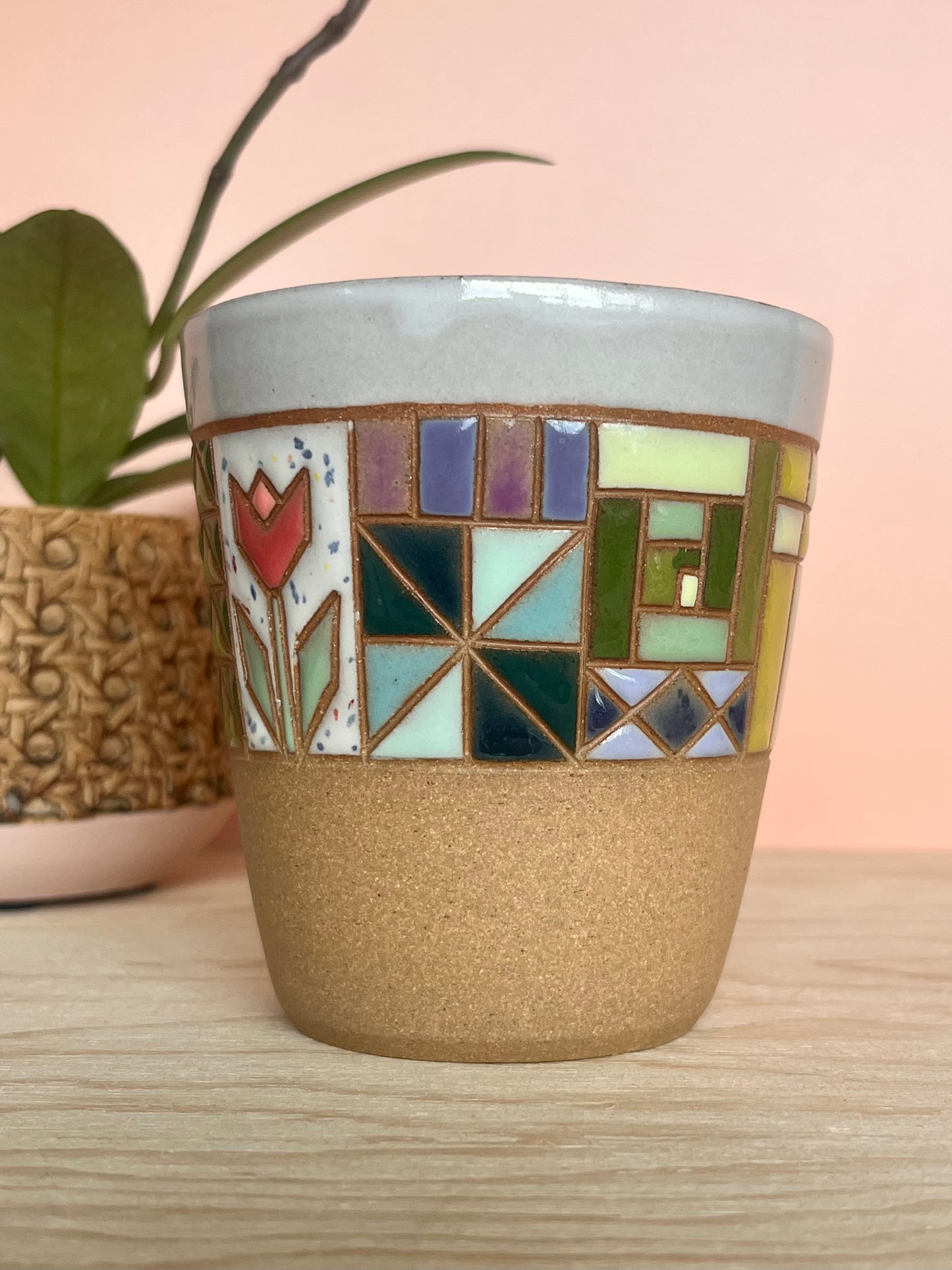 Angular Quilted Tumbler -63-
