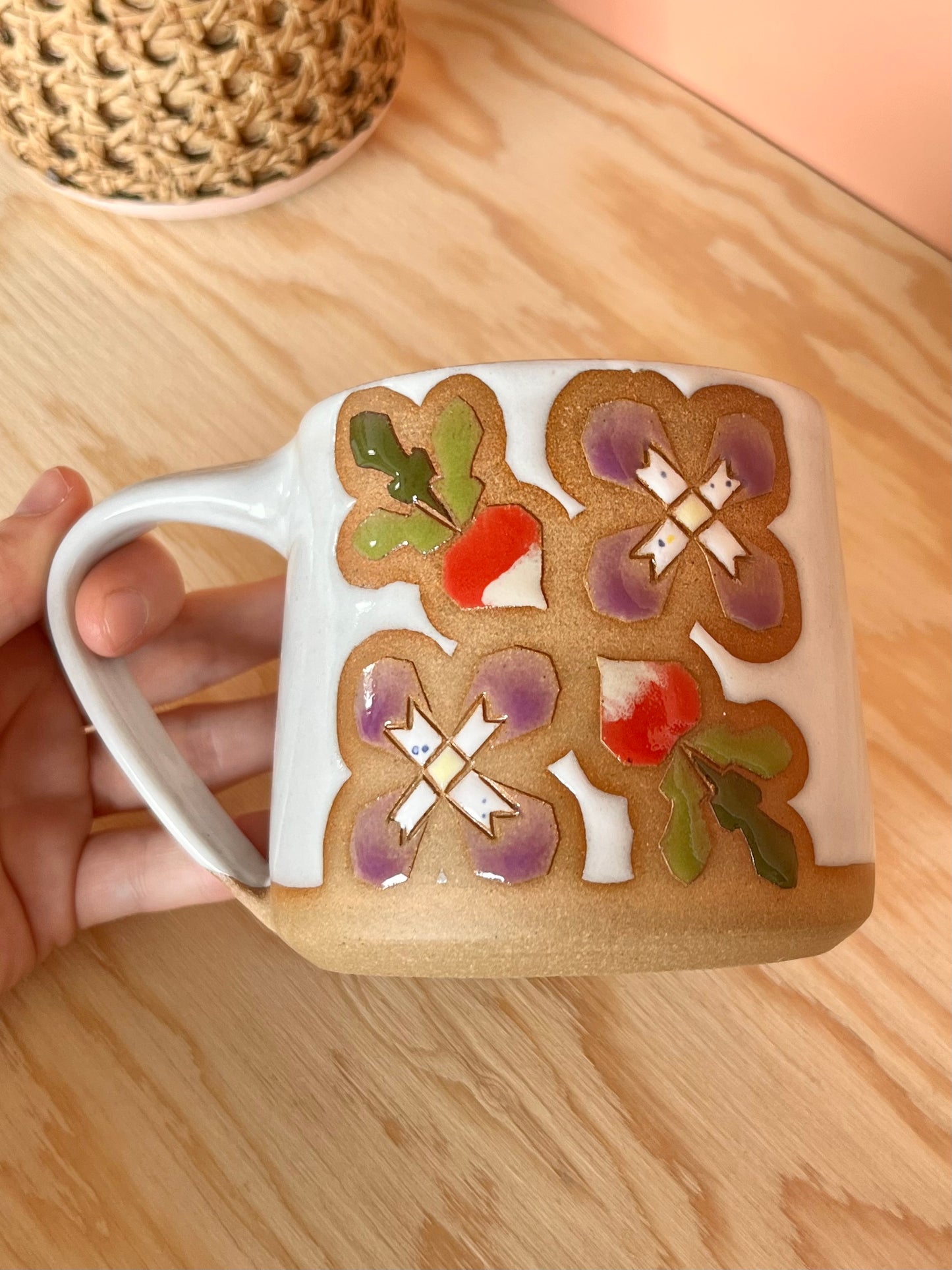 Tall Garden Quilt Mug -11-
