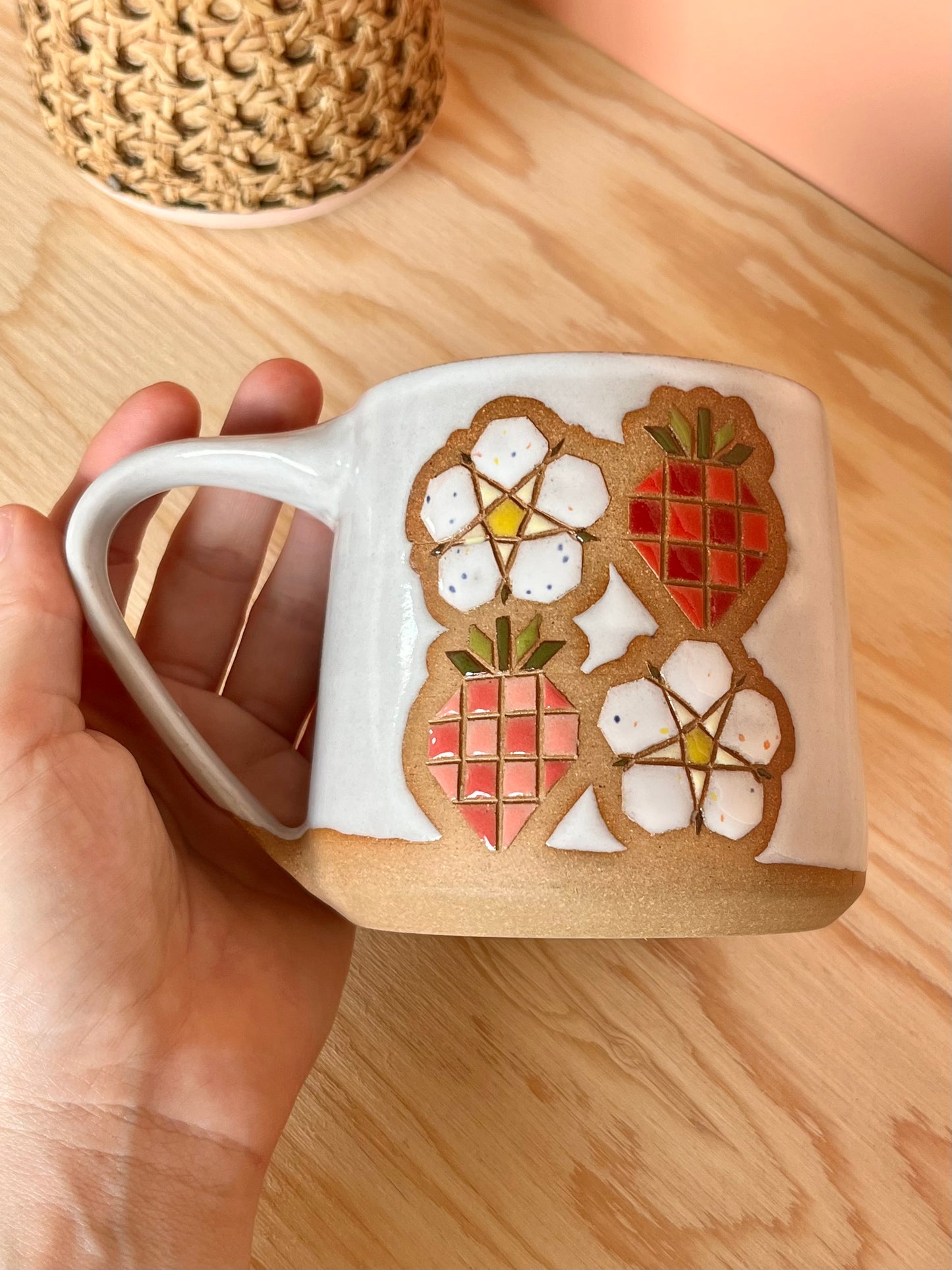 Tall Garden Quilt Mug -08-