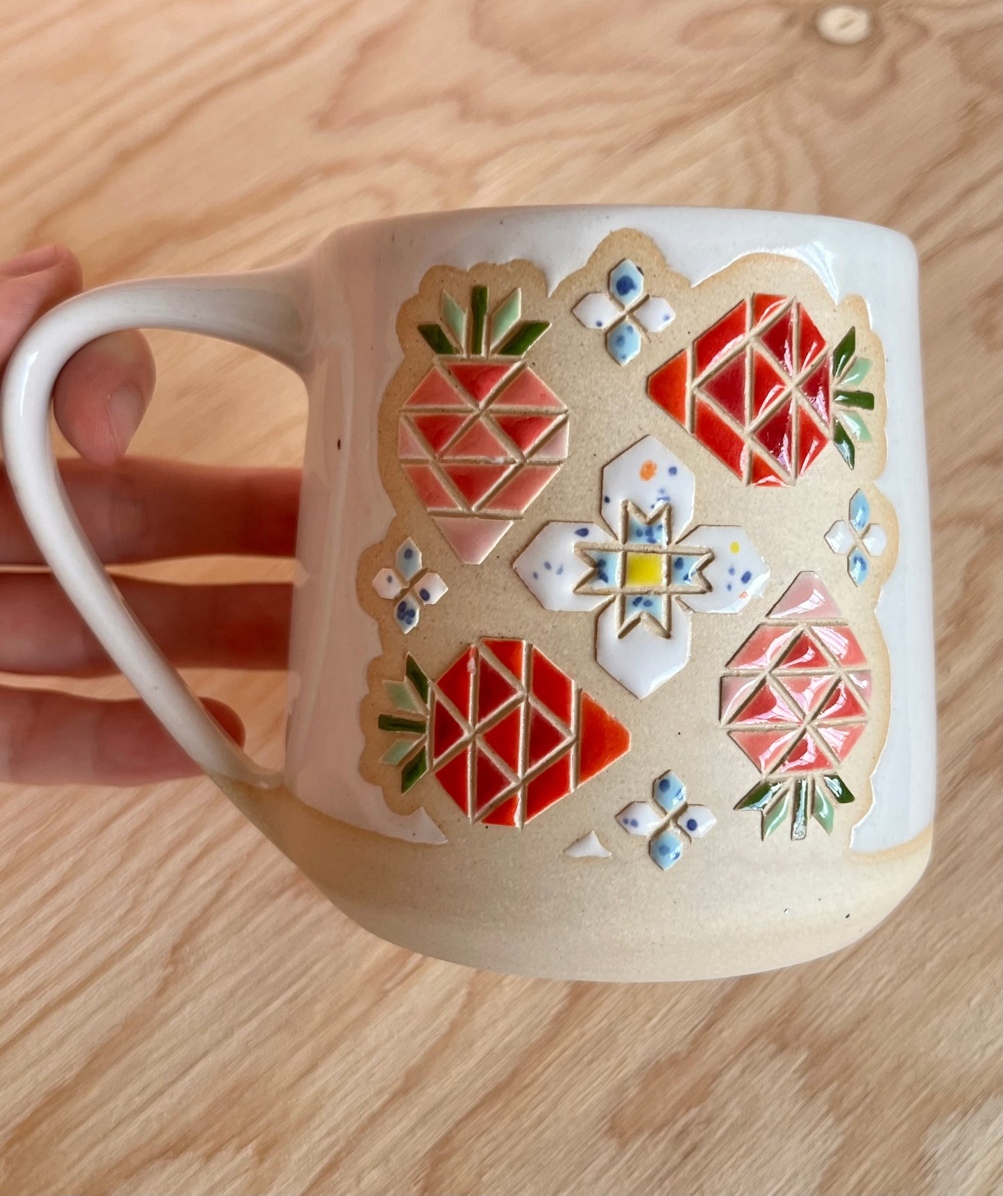 Tall Garden Quilt Mug -24-