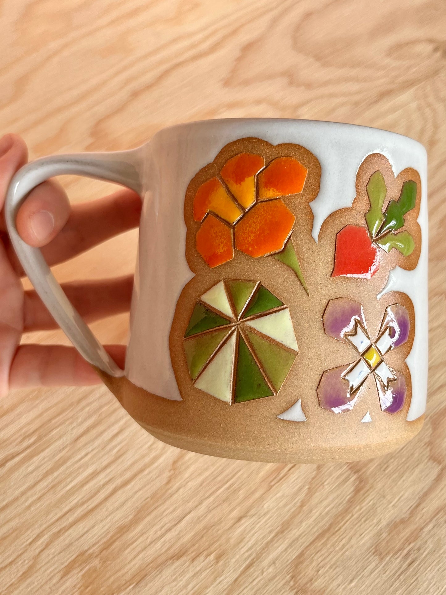 Extra Tall Garden Quilt Mug -09-