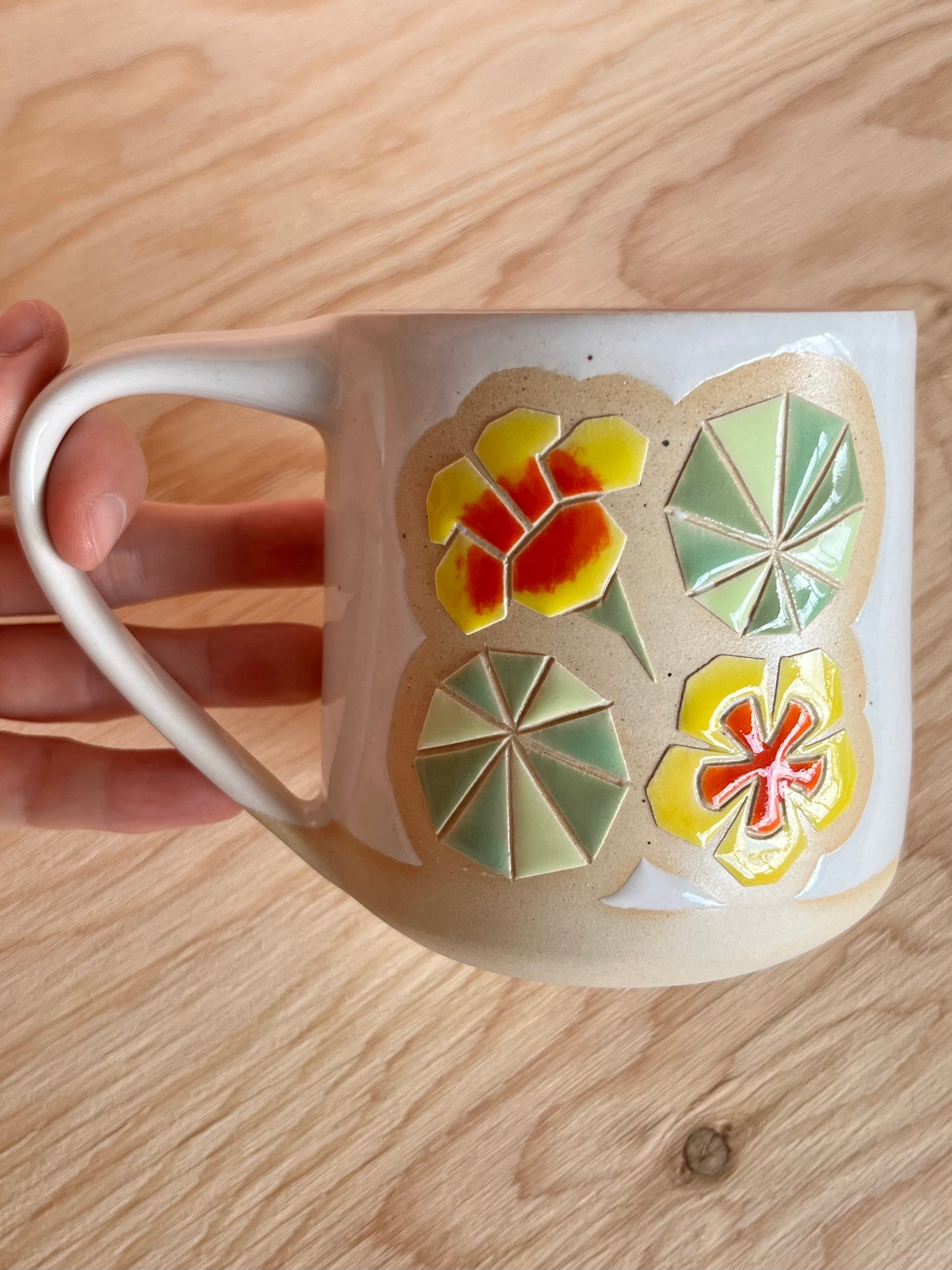Extra Tall Garden Quilt Mug -16-