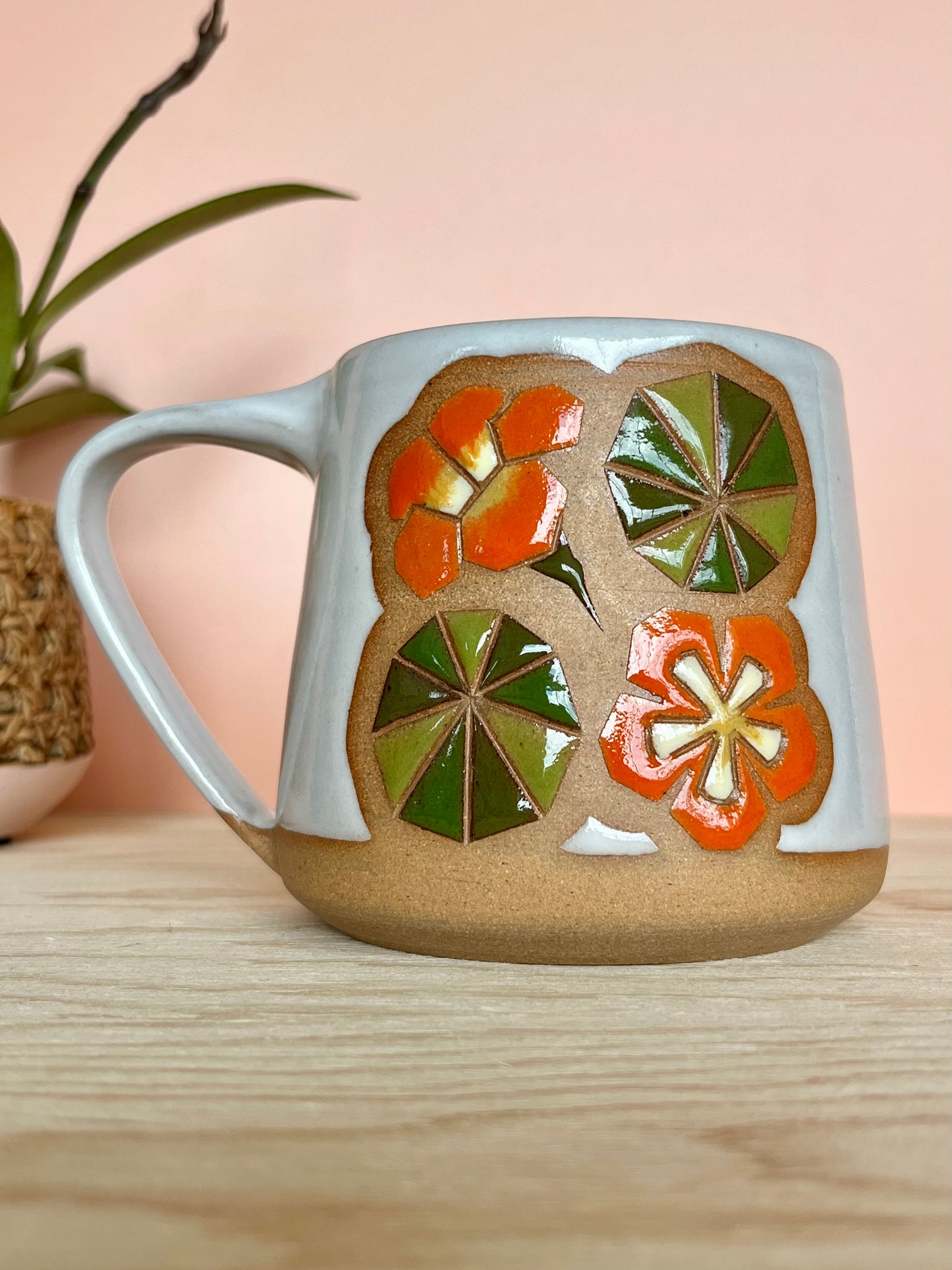 Tall Garden Quilt Mug -01-
