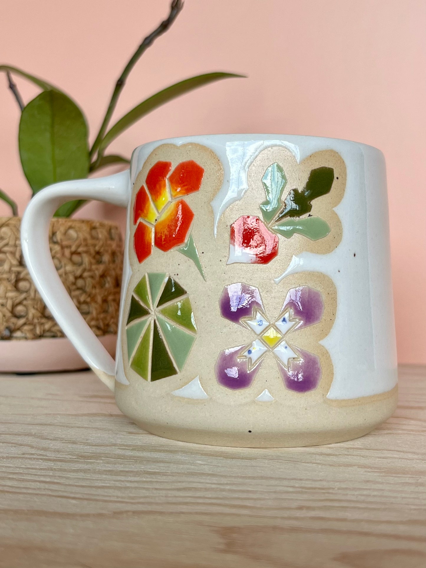 Tall Garden Quilt Mug -22-