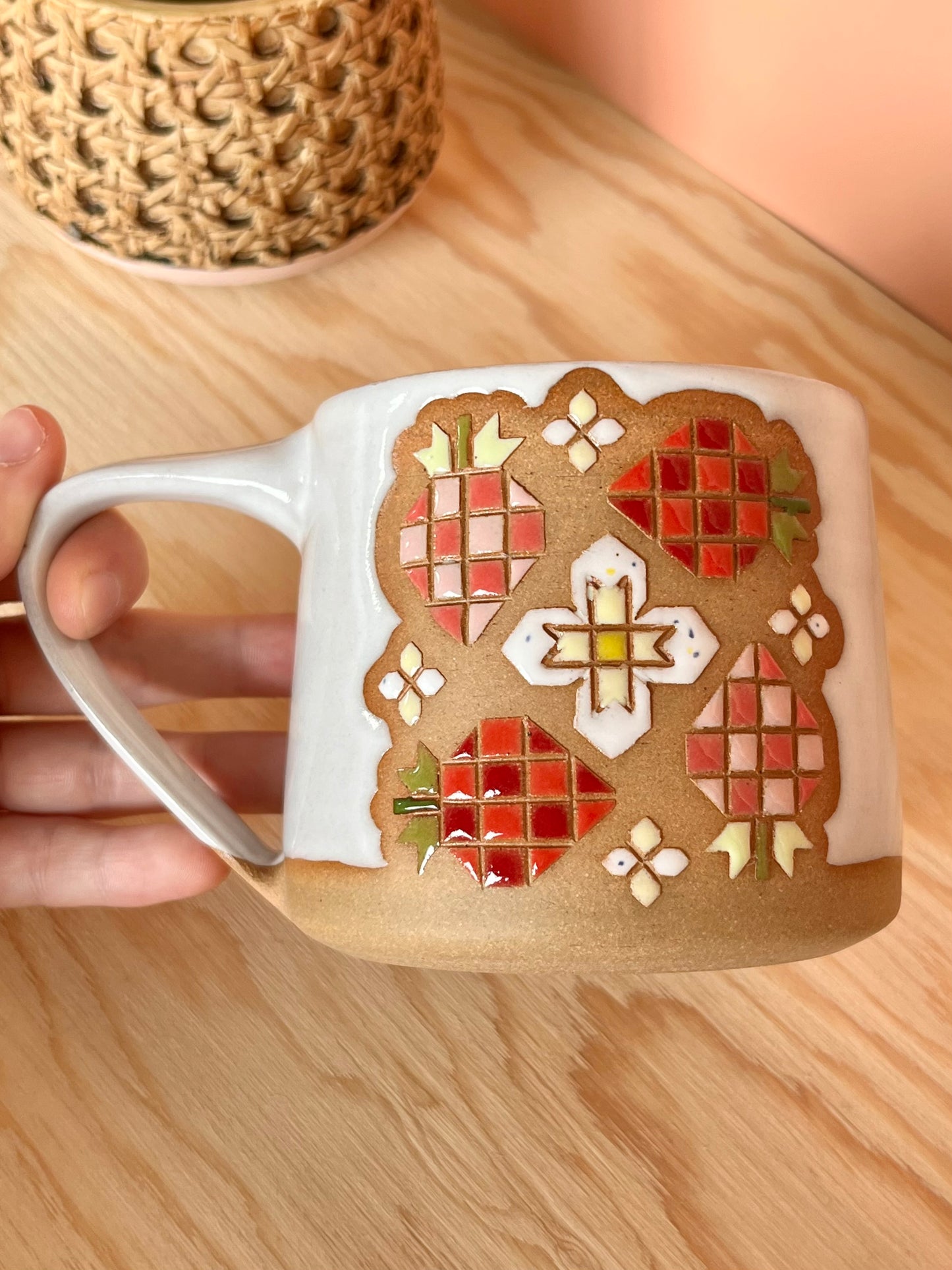 Tall Garden Quilt Mug -06-
