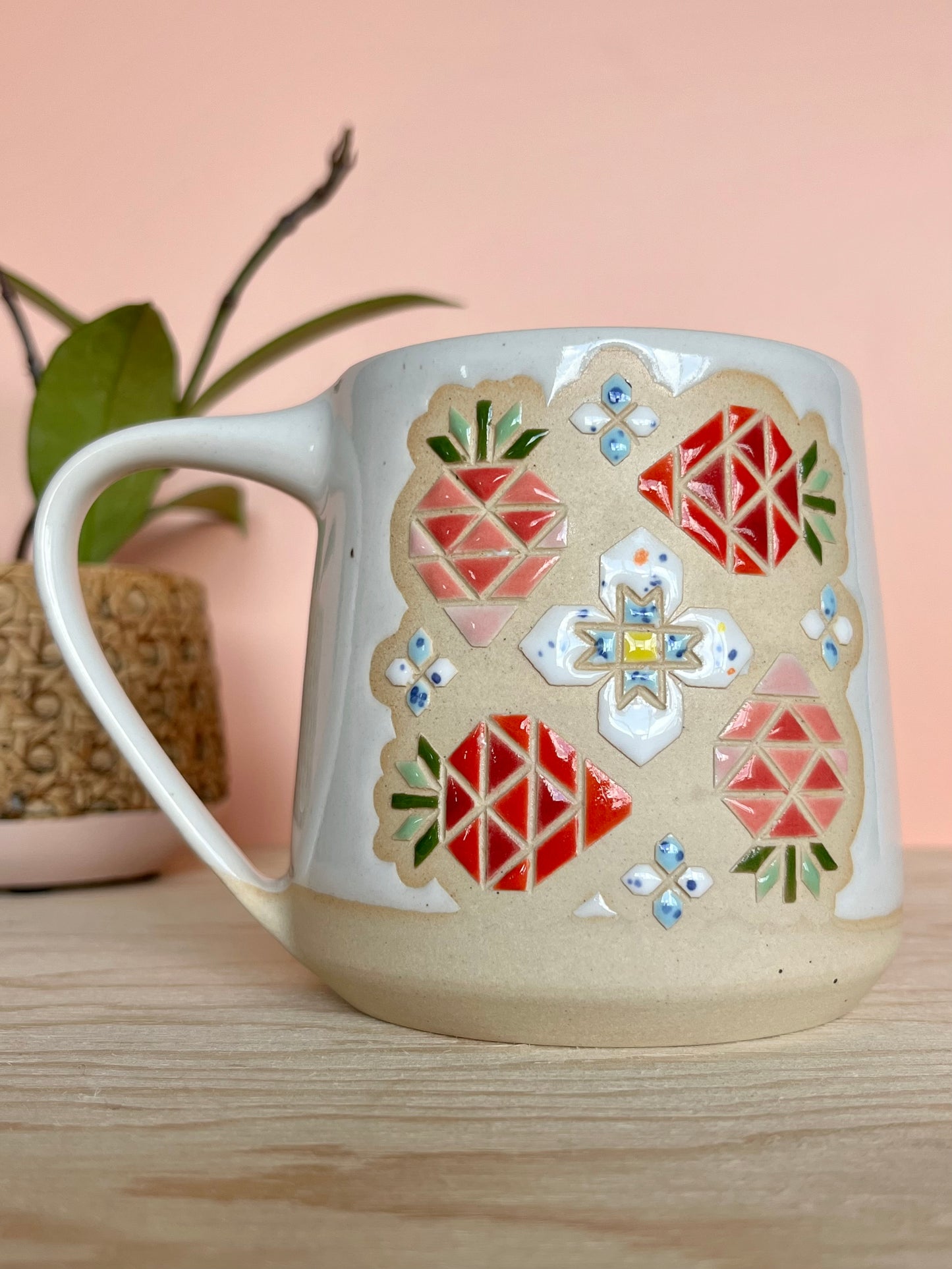 Tall Garden Quilt Mug -24-