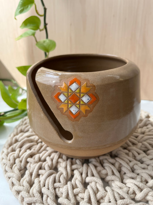 Quilt star yarn bowl