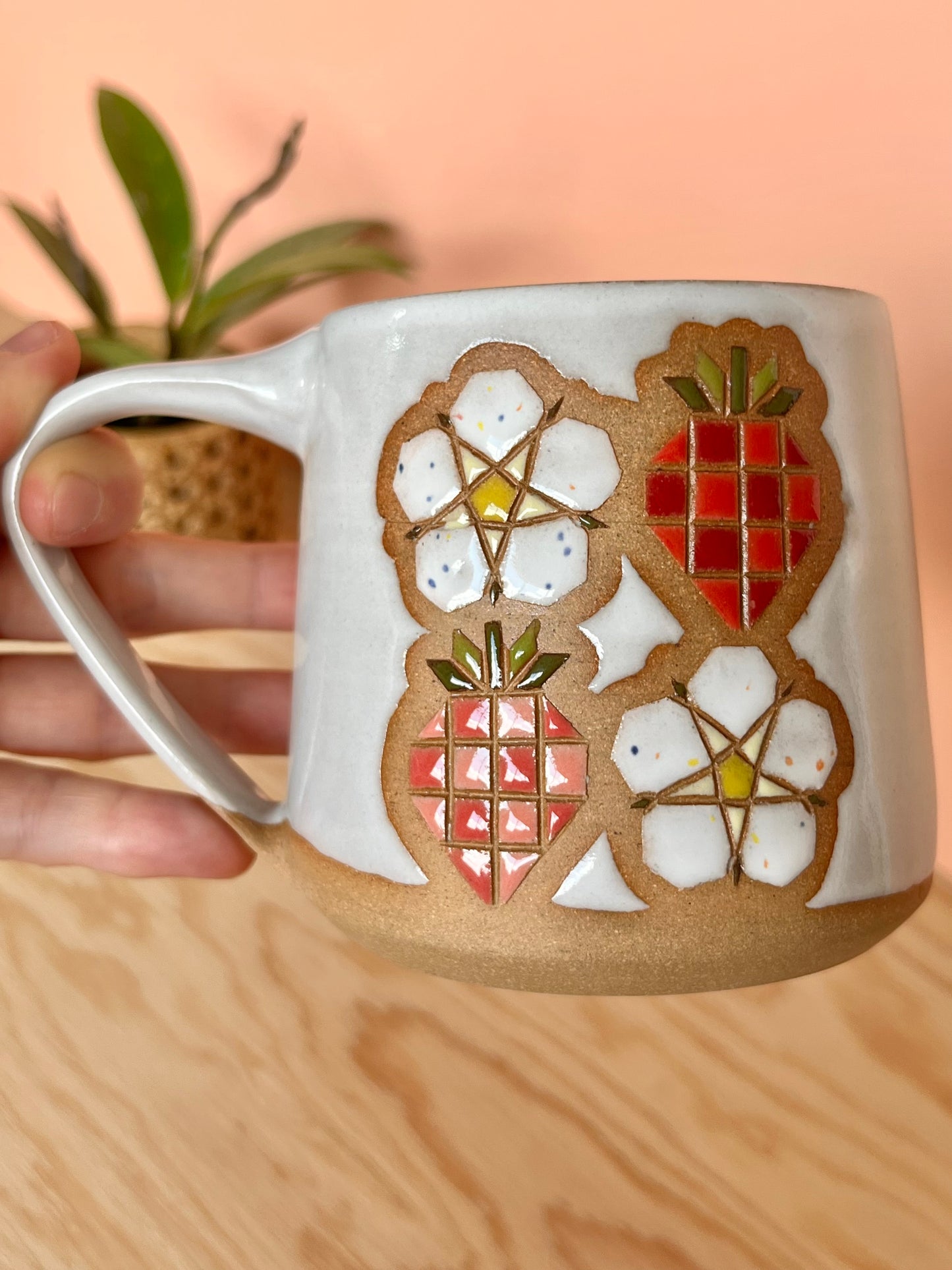 Tall Garden Quilt Mug -08-