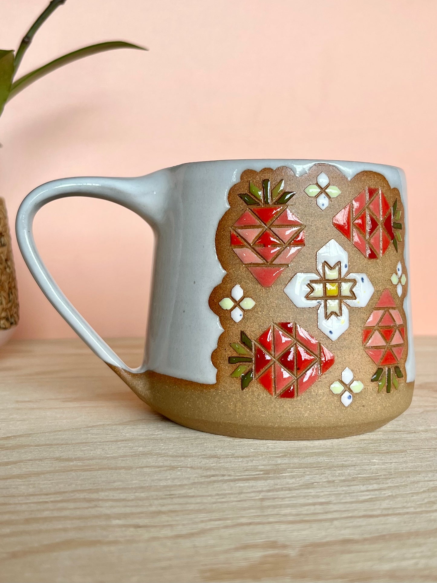 Tall Garden Quilt Mug -05-
