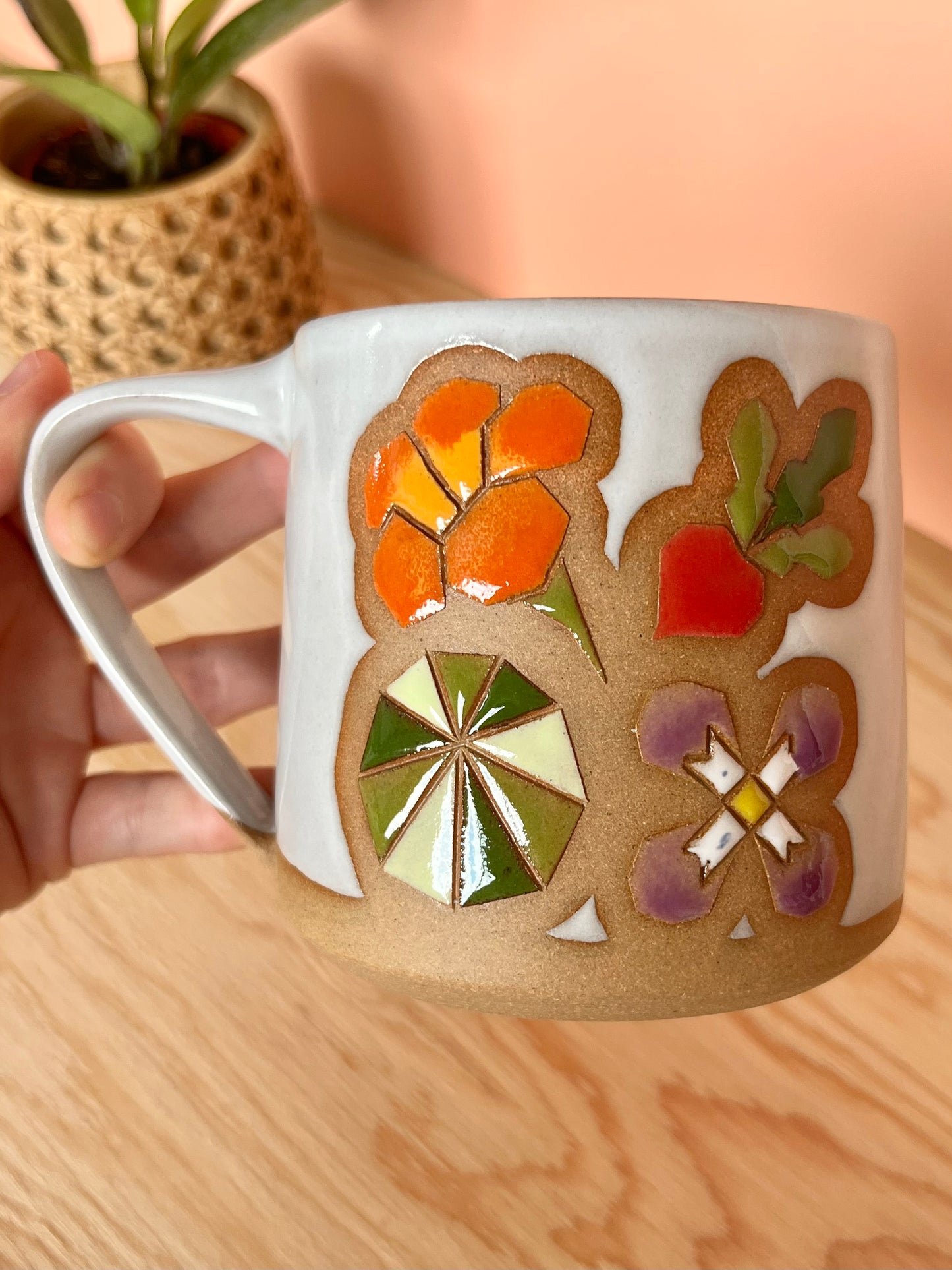 Extra Tall Garden Quilt Mug -09-