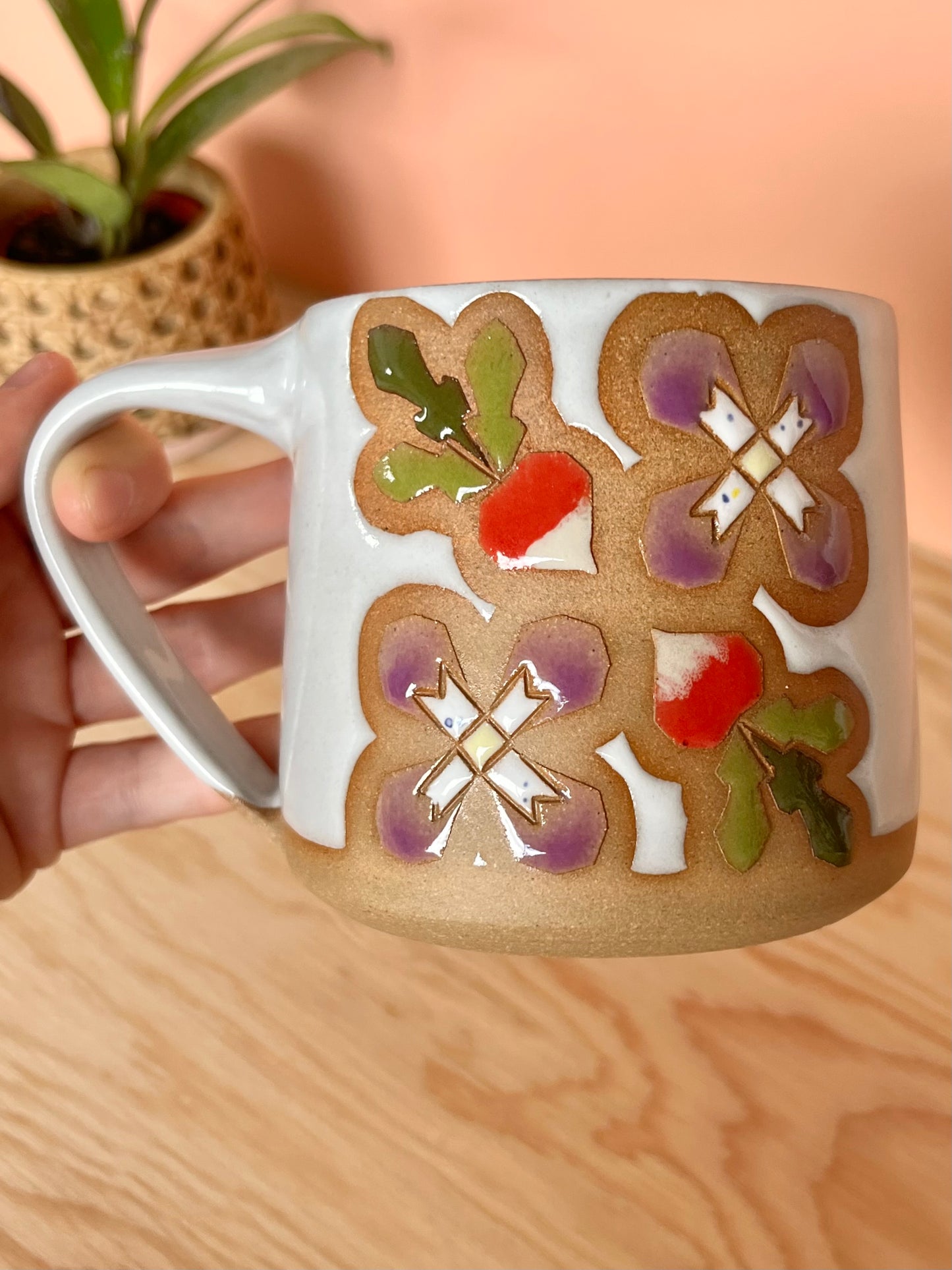 Tall Garden Quilt Mug -11-