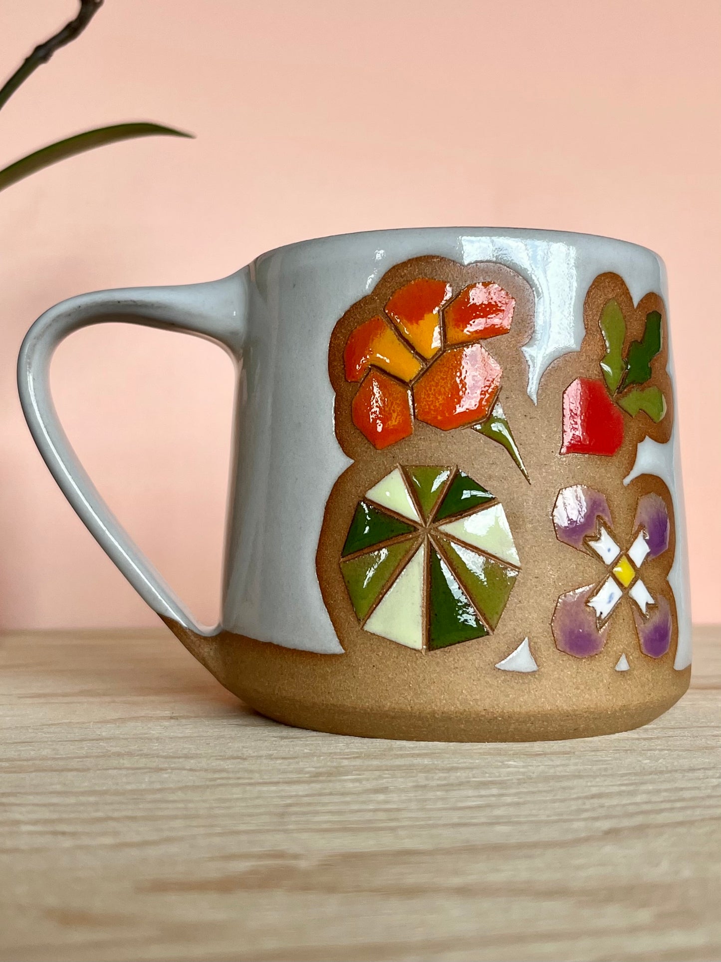 Extra Tall Garden Quilt Mug -09-