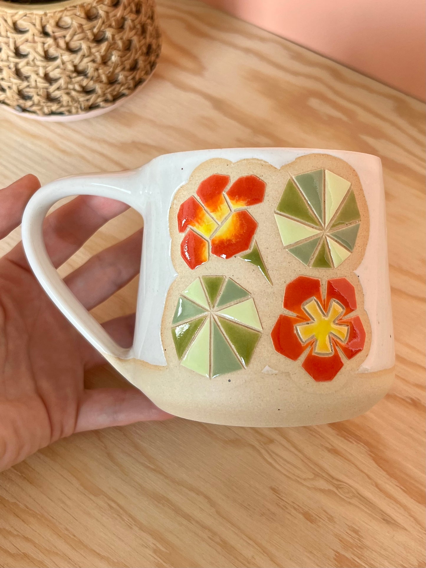 Tall Garden Quilt Mug -19-