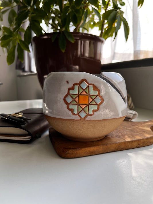 Quilt star yarn bowl