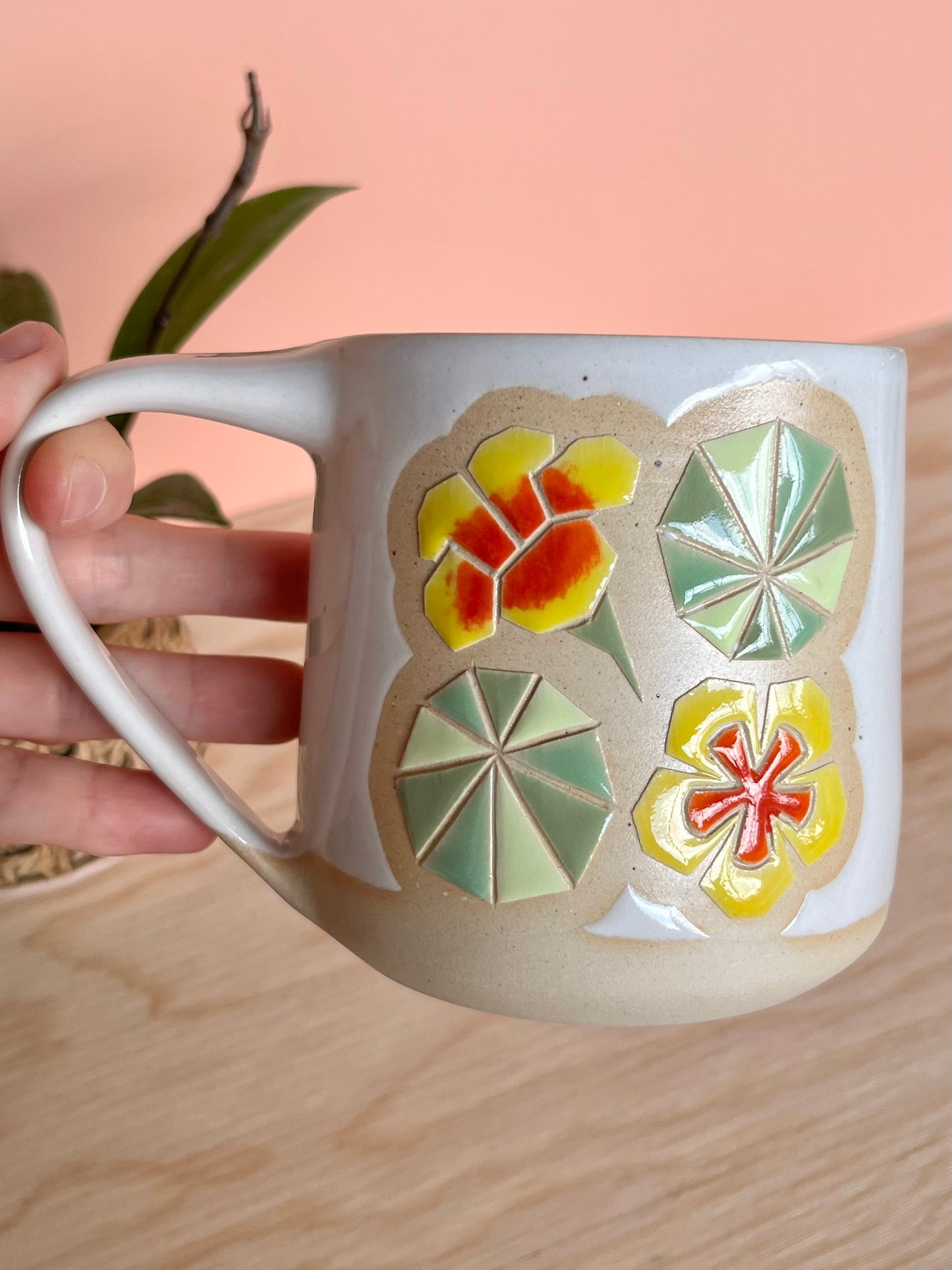 Extra Tall Garden Quilt Mug -16-