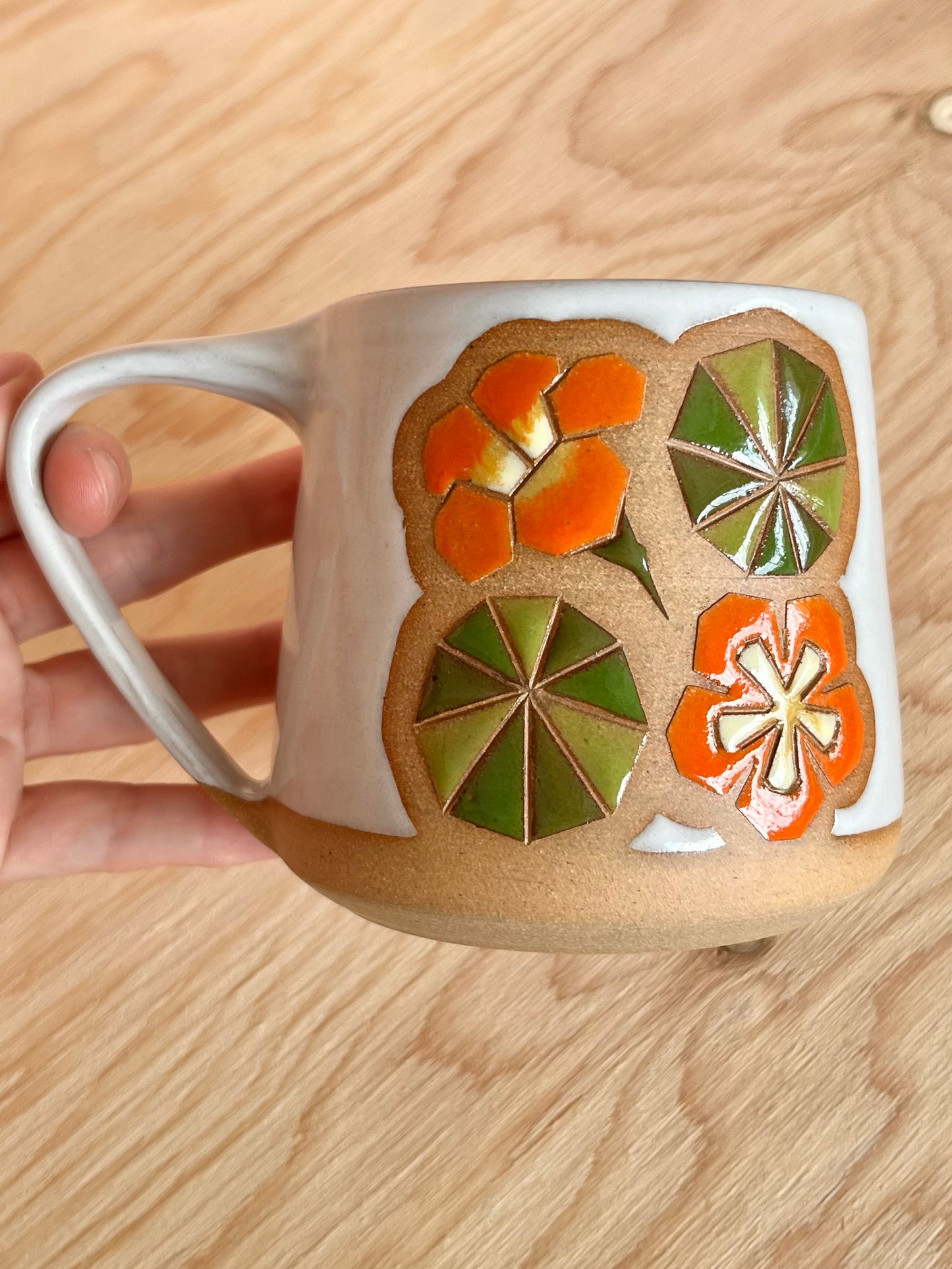 Tall Garden Quilt Mug -01-