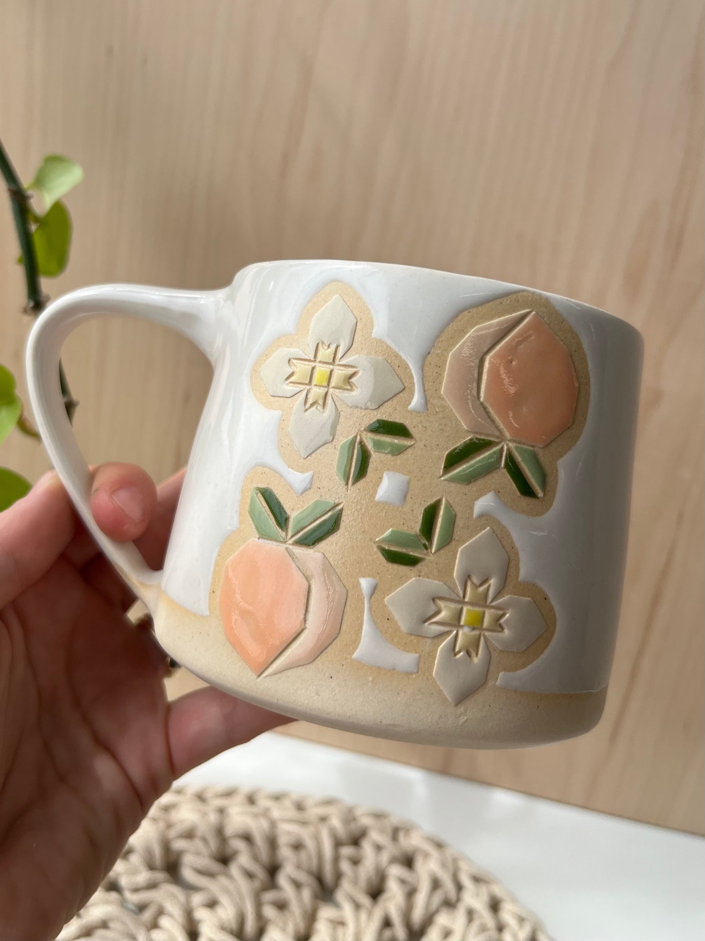 Tall Quilt Fruit Mug