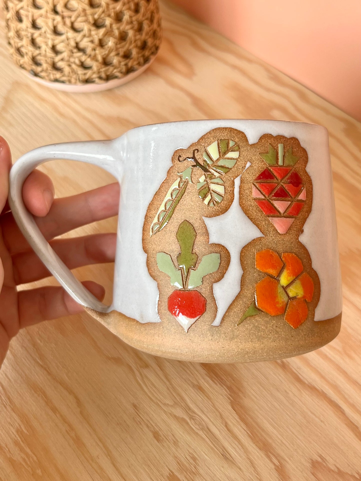 Tall Garden Quilt Mug -04-