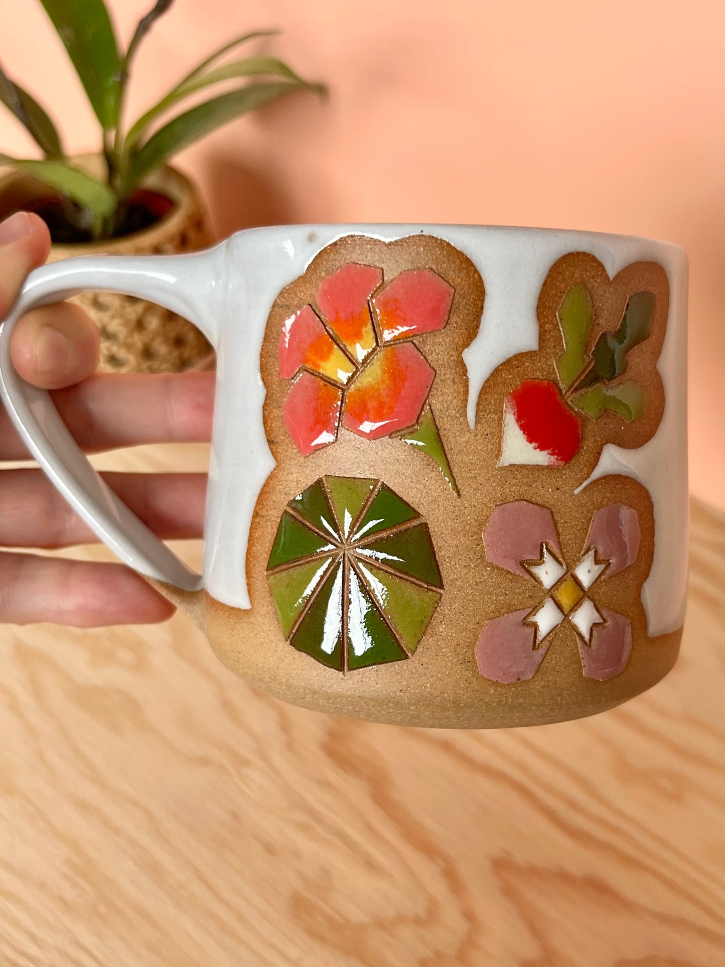 Tall Garden Quilt Mug -10-