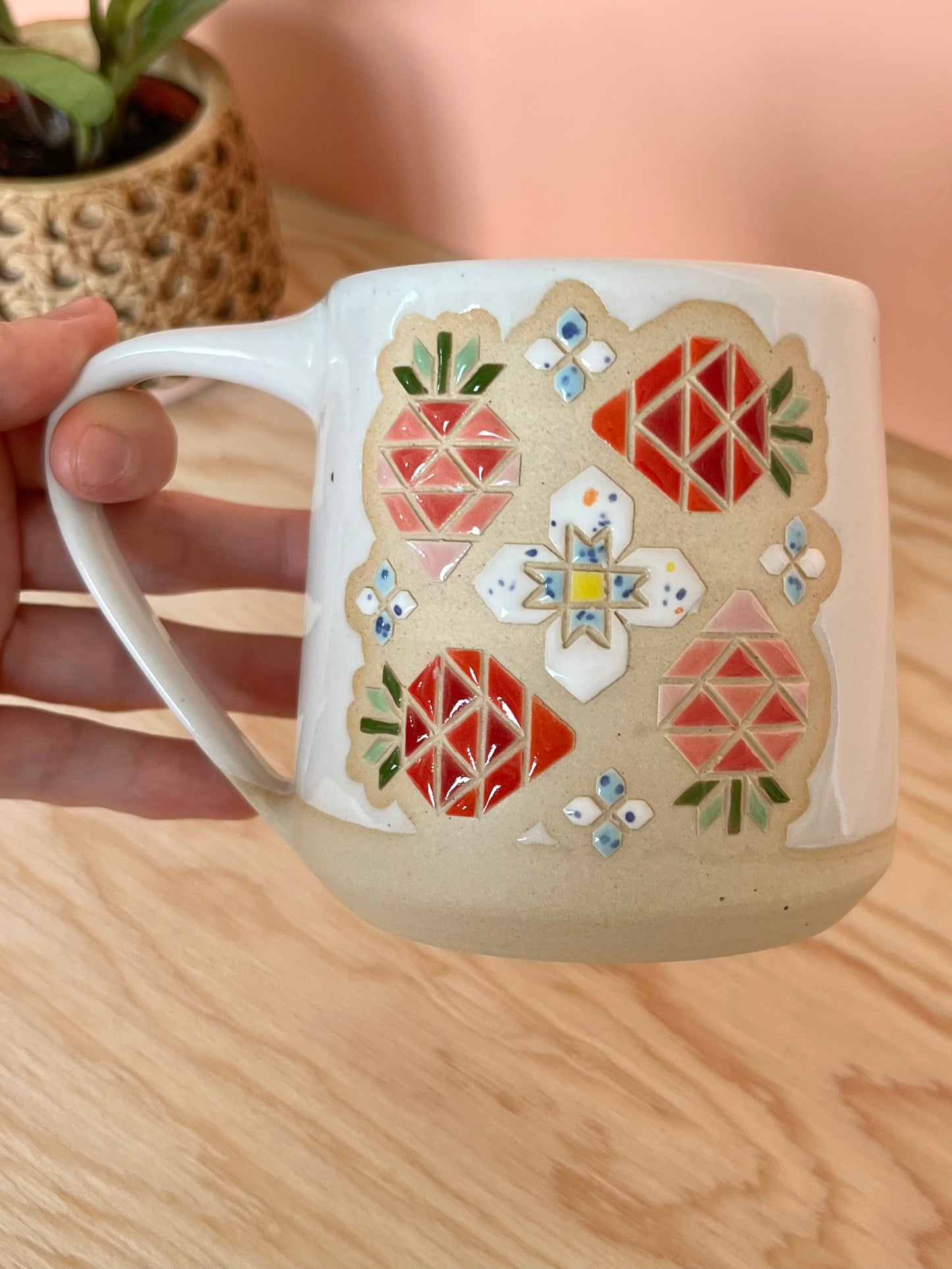 Tall Garden Quilt Mug -24-