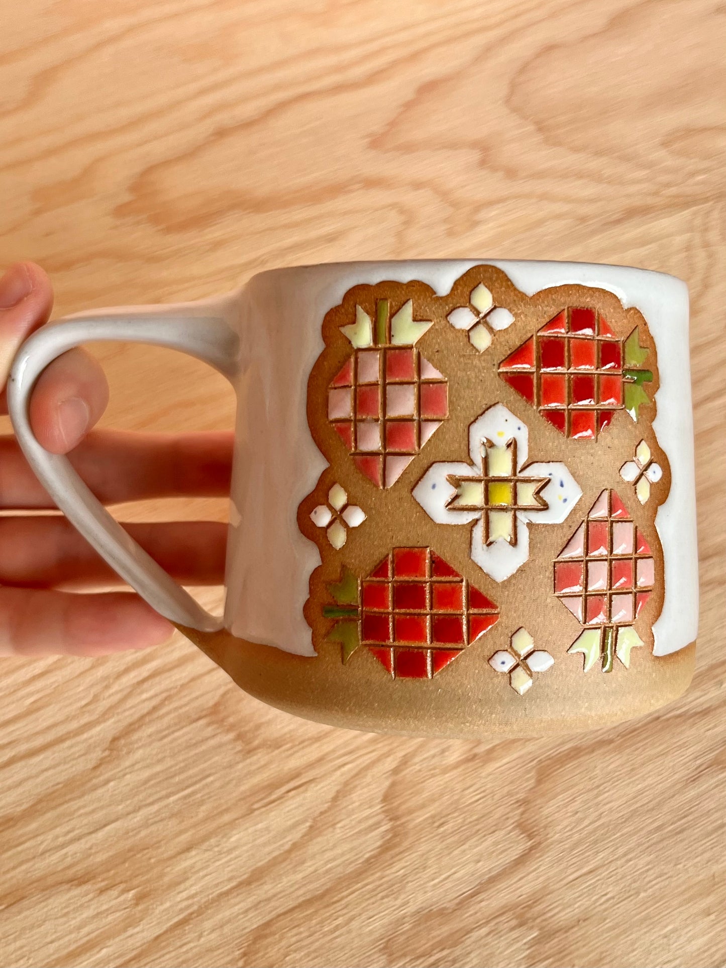 Tall Garden Quilt Mug -06-
