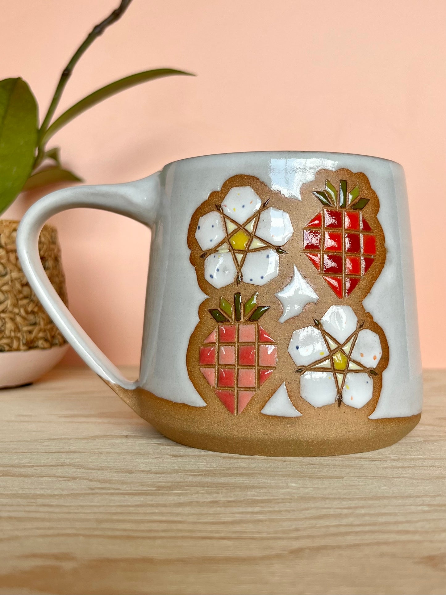 Tall Garden Quilt Mug -08-