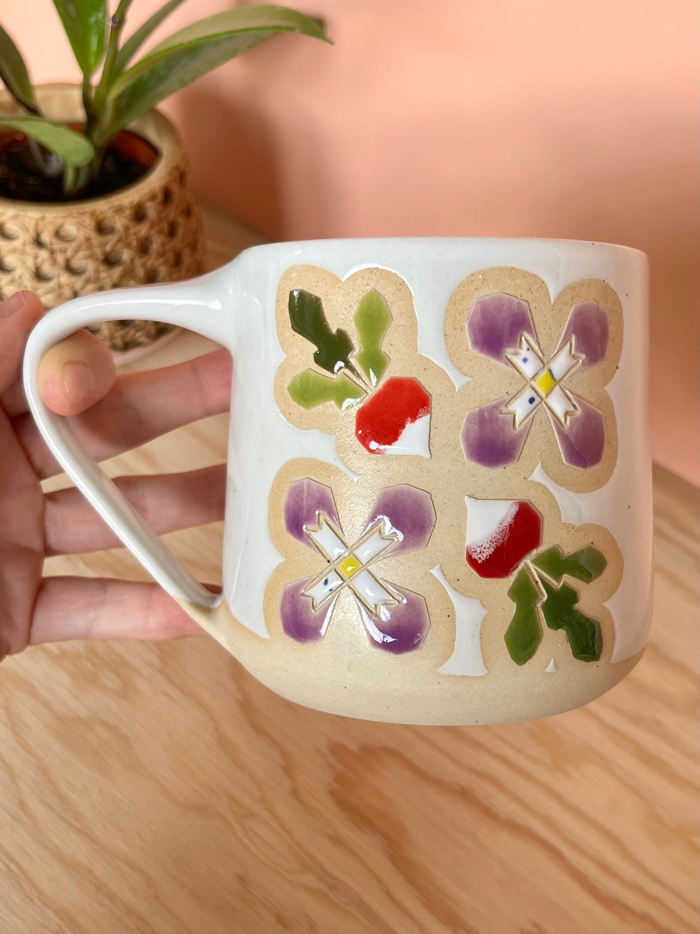 Extra Tall Garden Quilt Mug -23-