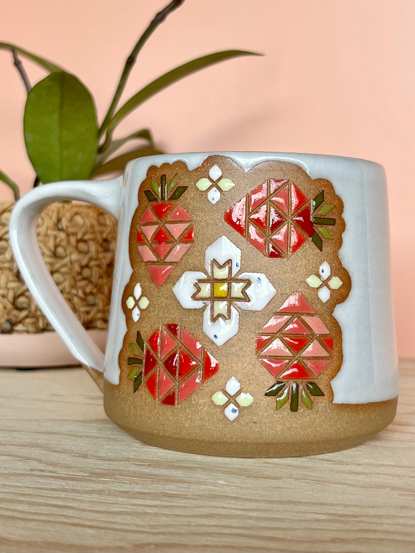 Tall Garden Quilt Mug -05-