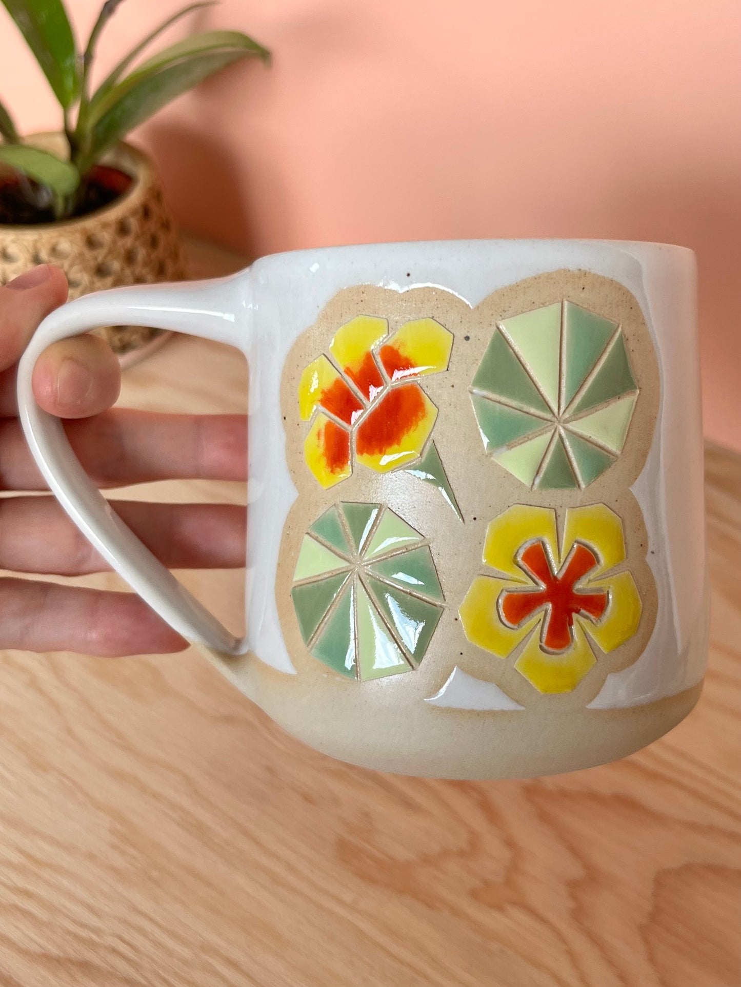 Extra Tall Garden Quilt Mug -16-
