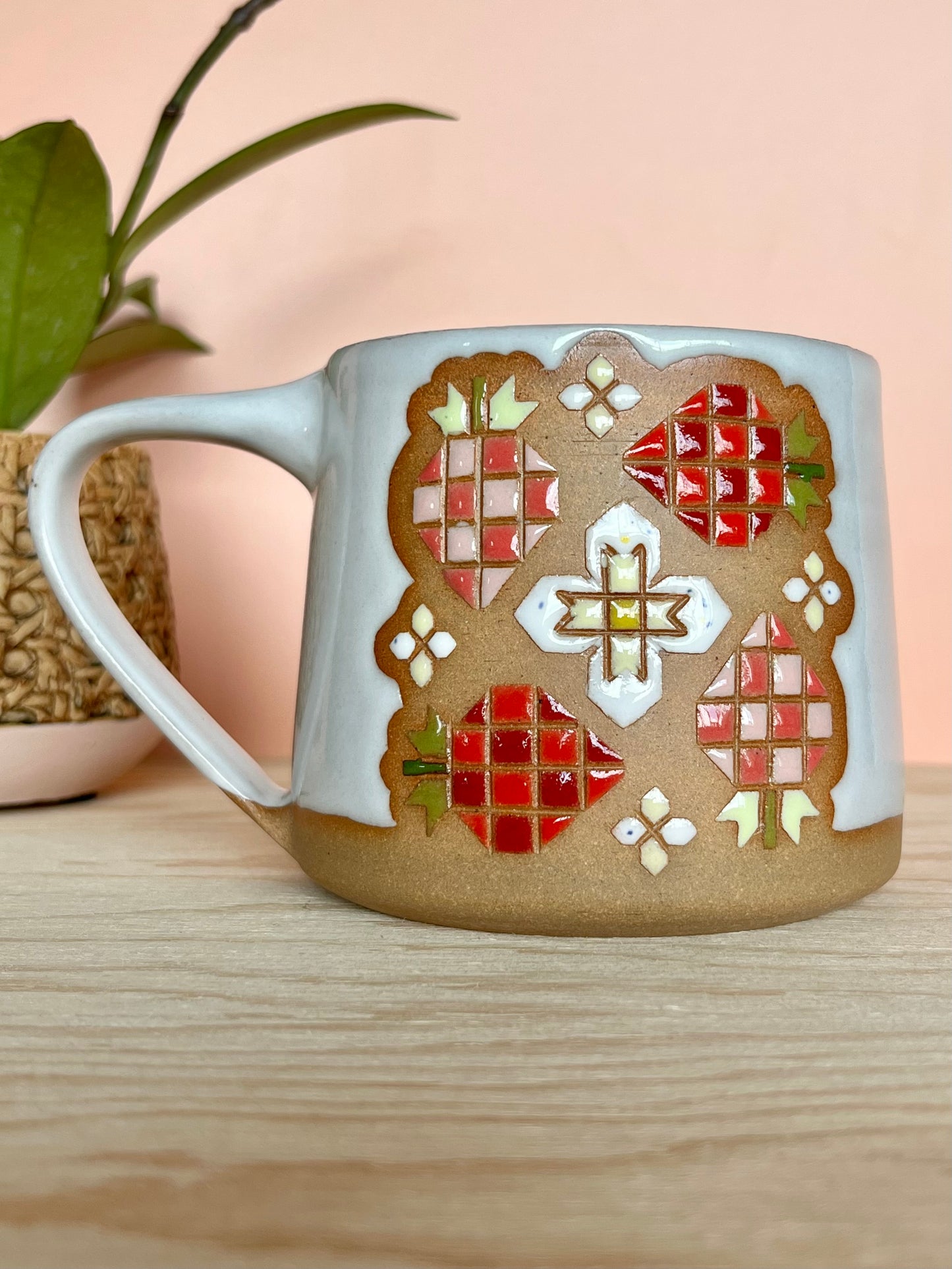 Tall Garden Quilt Mug -06-