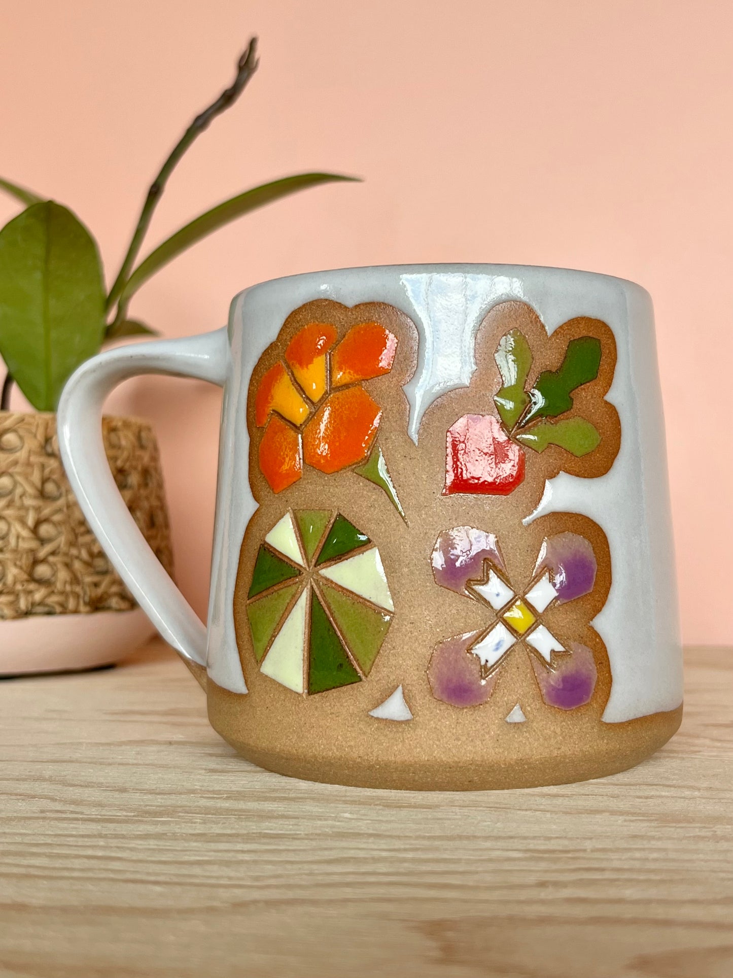 Extra Tall Garden Quilt Mug -09-