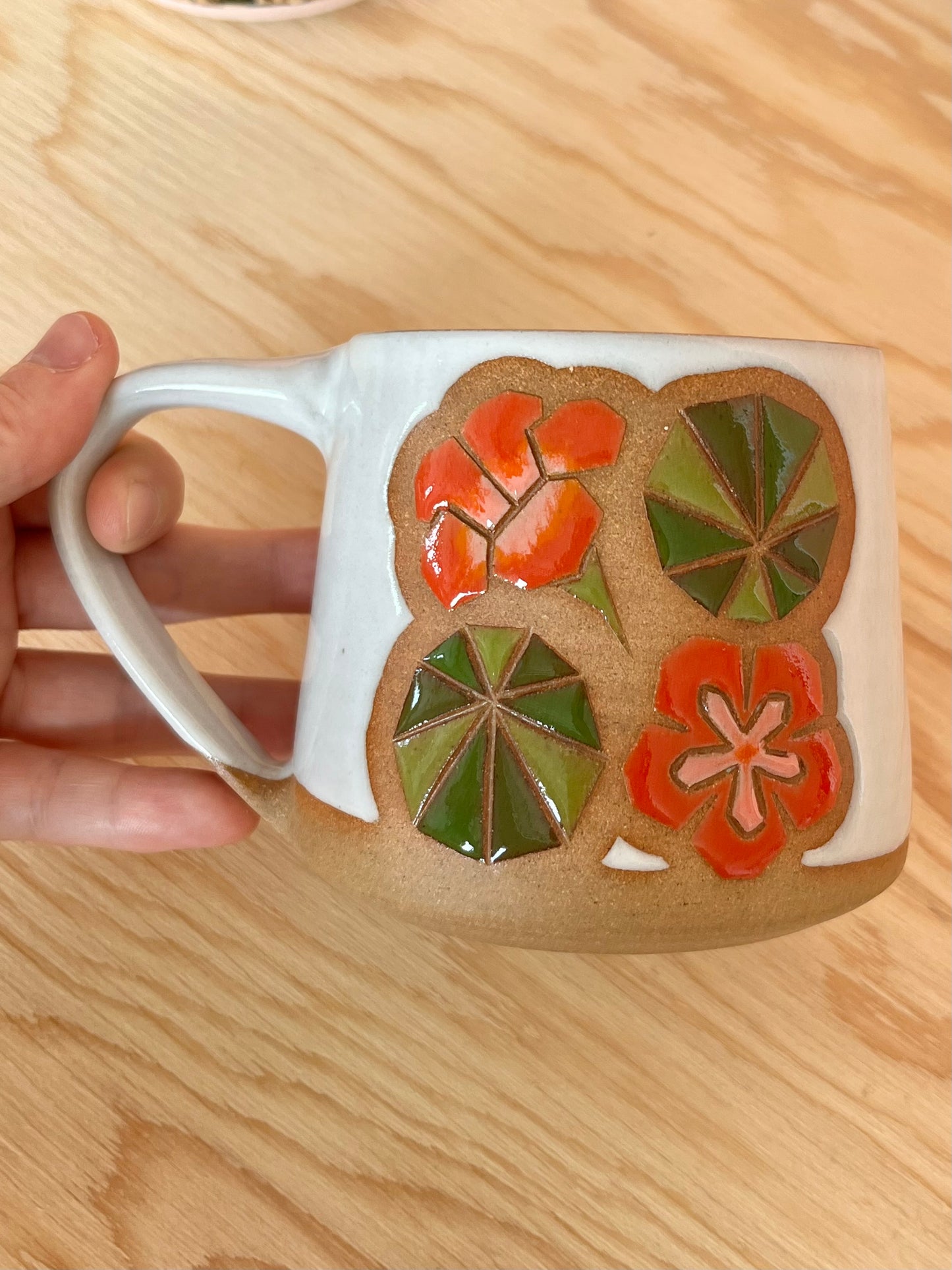 Tall Garden Quilt Mug -02-