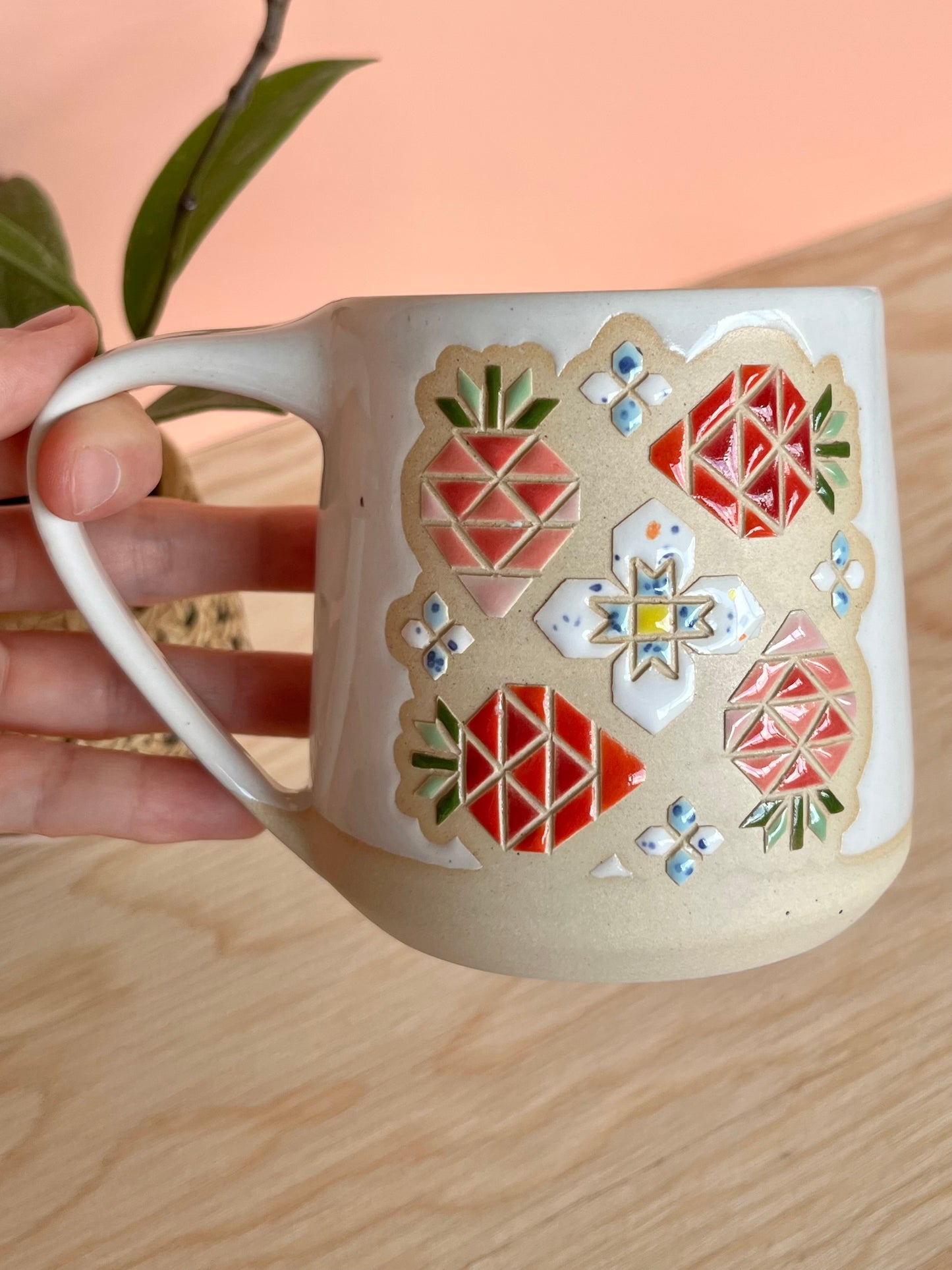 Tall Garden Quilt Mug -24-
