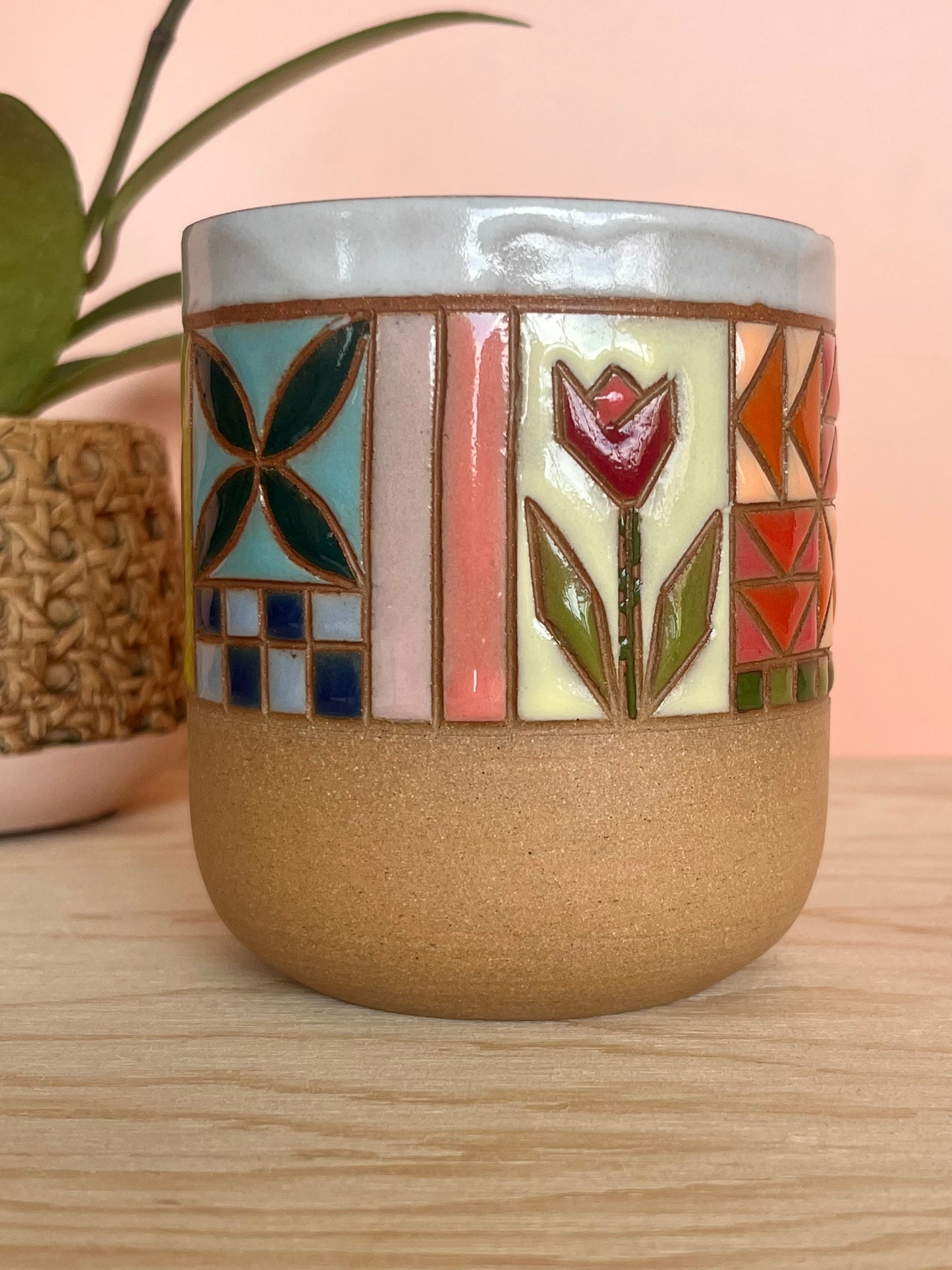 Rounded Quilted Tumbler -80-