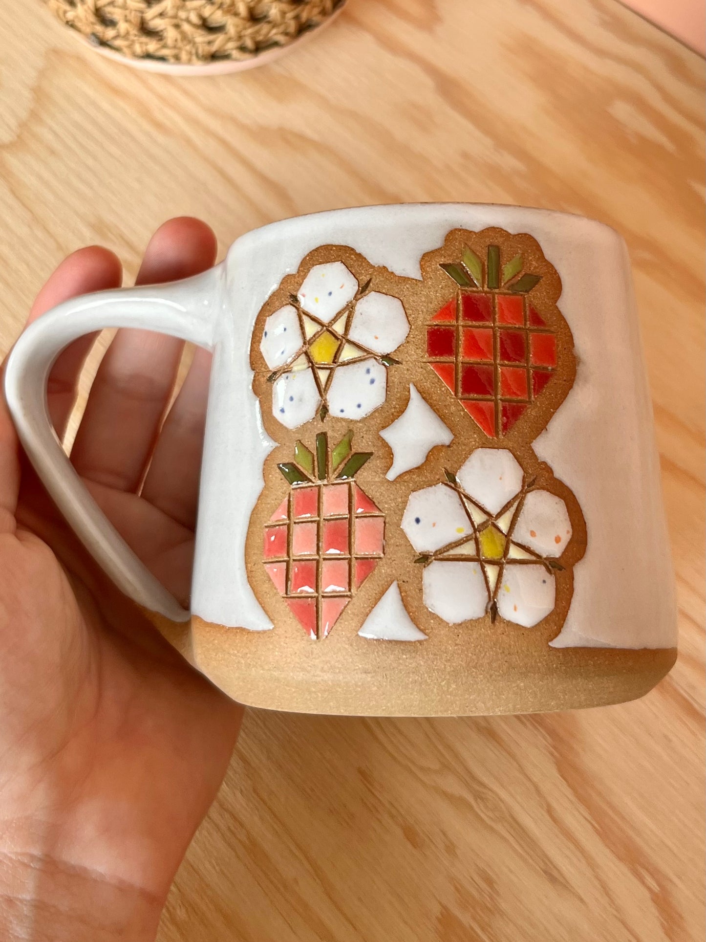Tall Garden Quilt Mug -08-