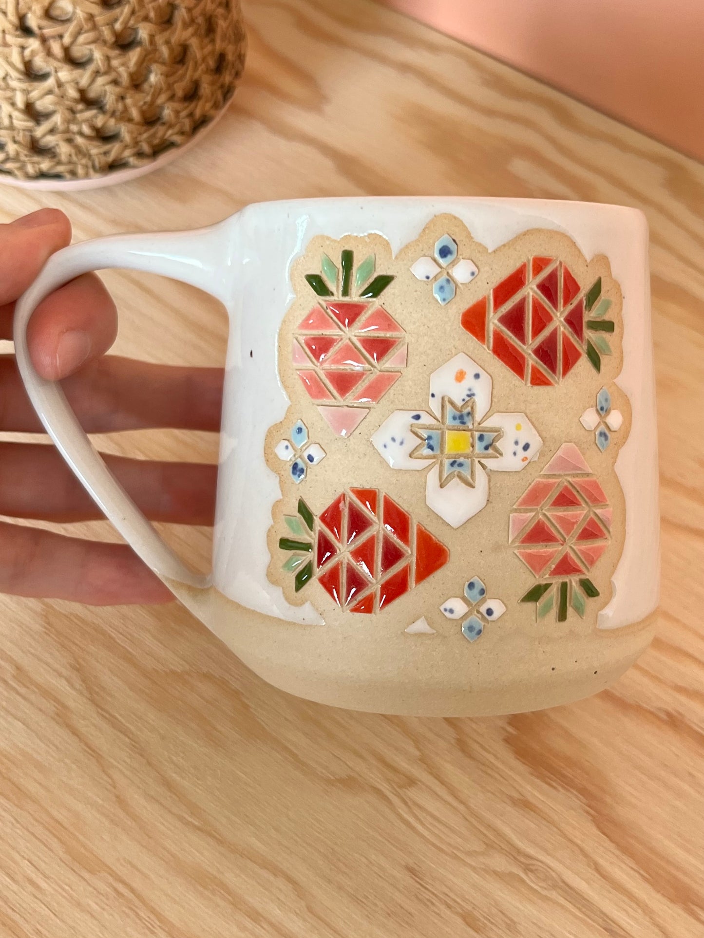 Tall Garden Quilt Mug -24-