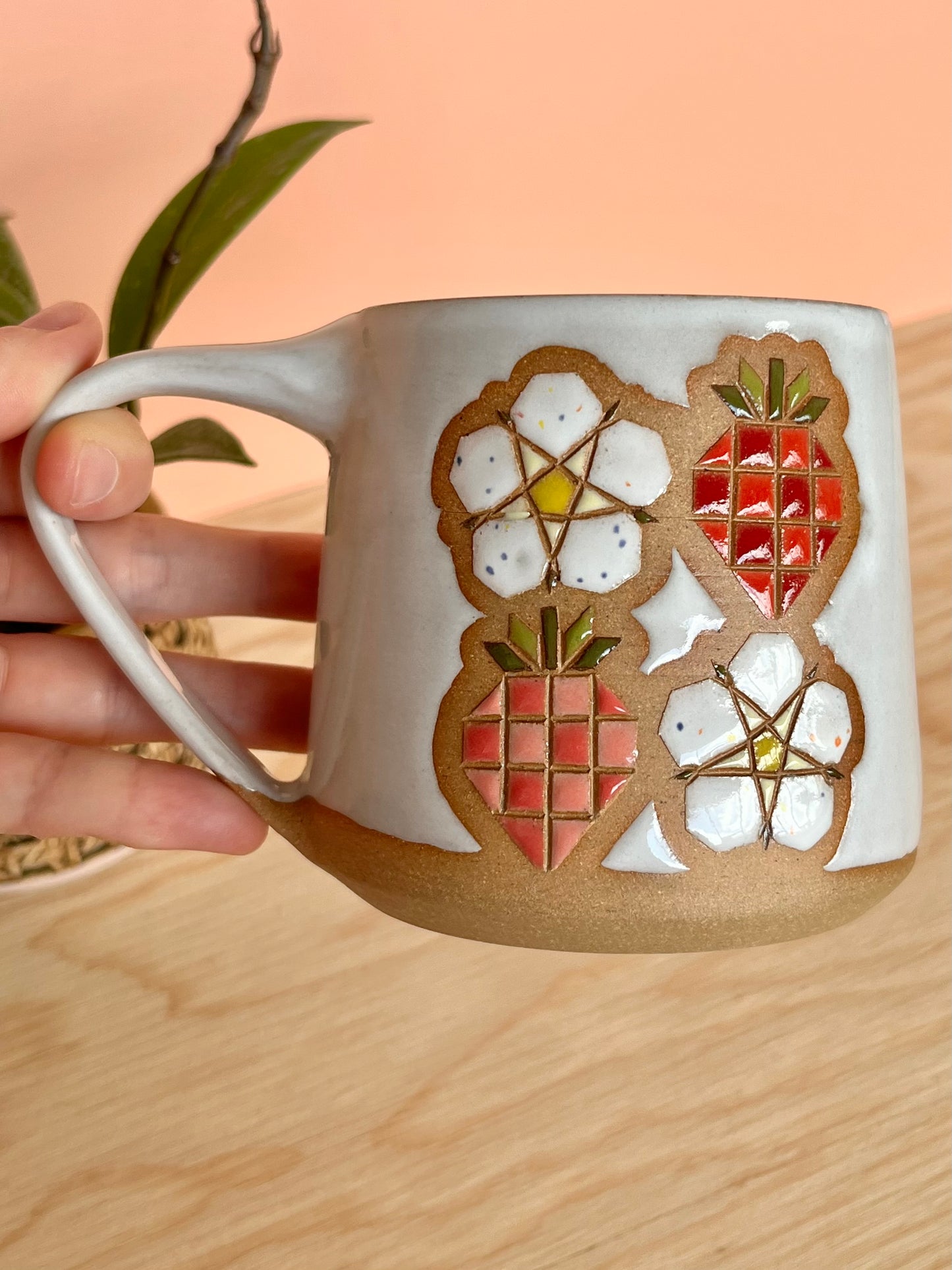 Tall Garden Quilt Mug -08-