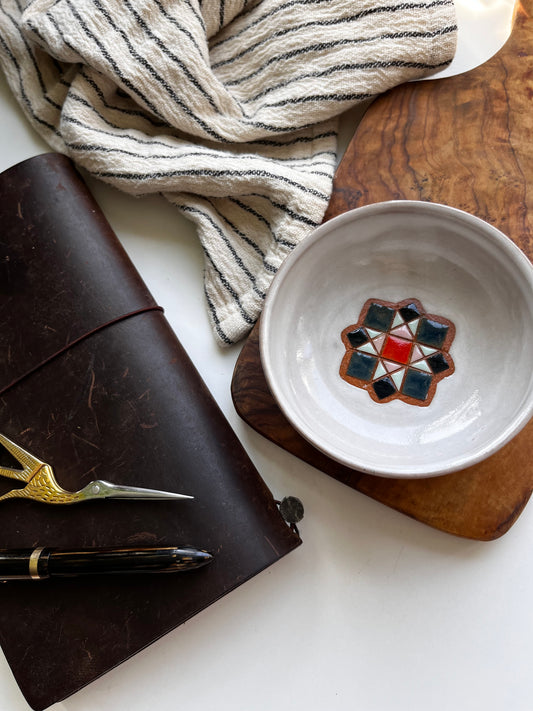 Quilted trinket dish