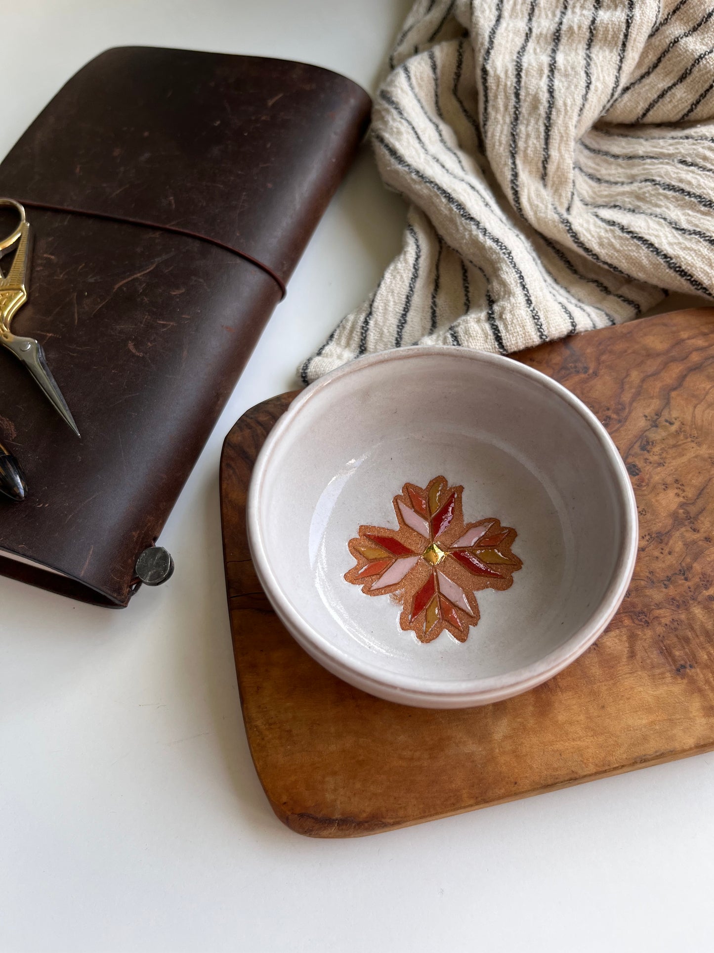 Quilted trinket dish