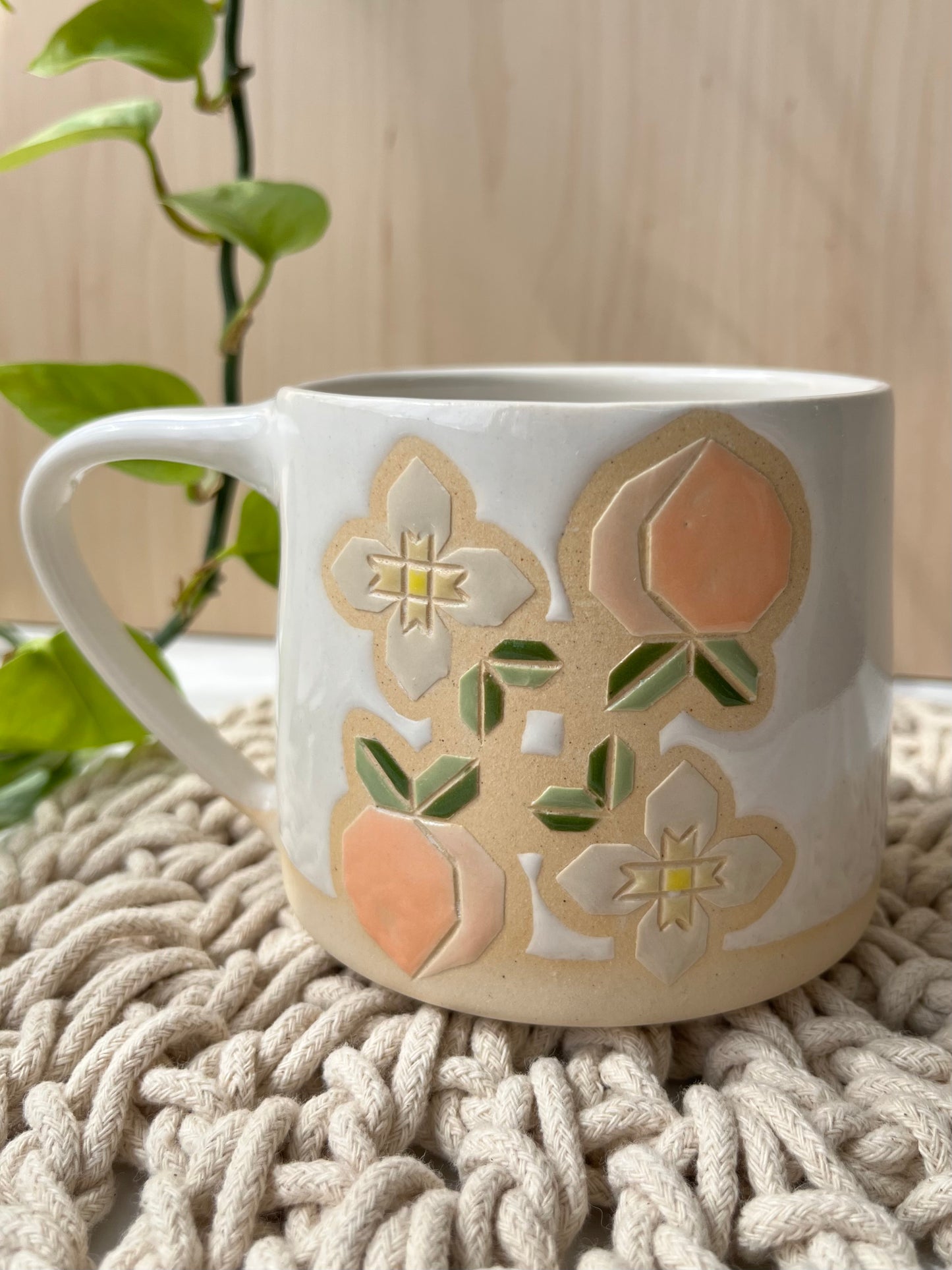 Tall Quilt Fruit Mug