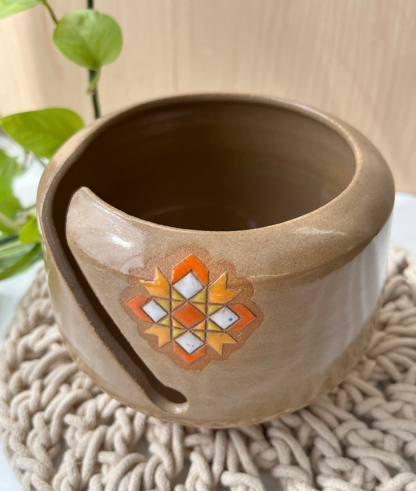 Quilt star yarn bowl