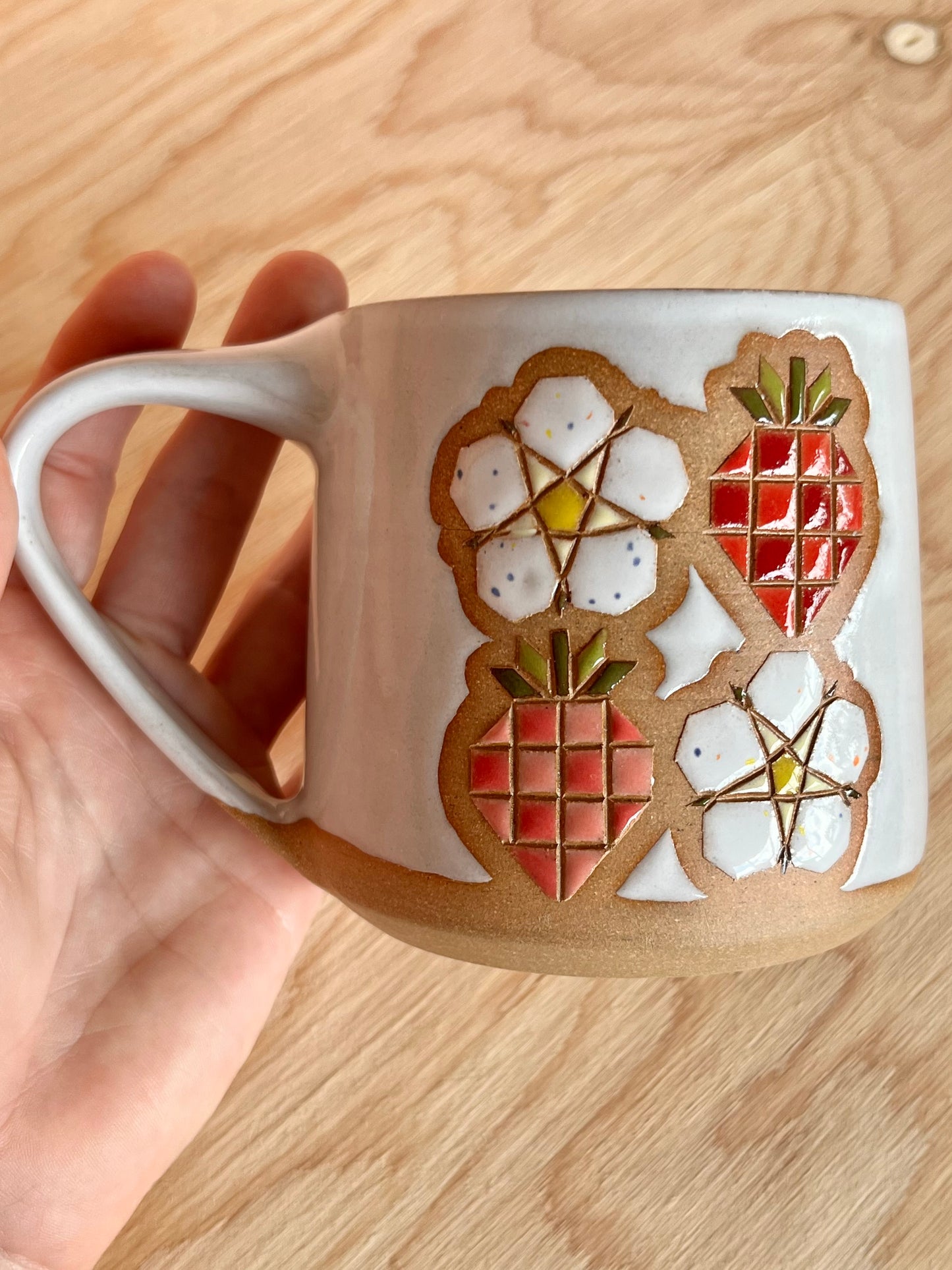 Tall Garden Quilt Mug -08-