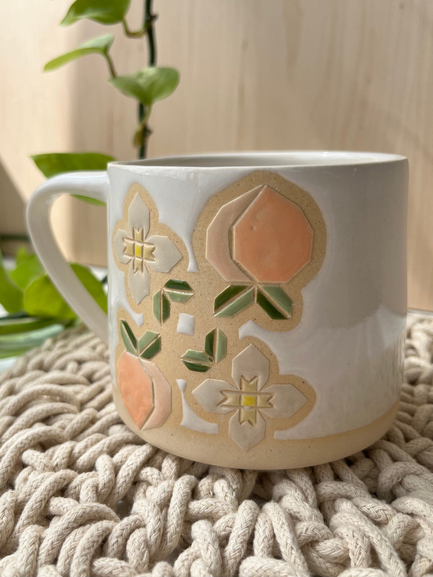 Tall Quilt Fruit Mug