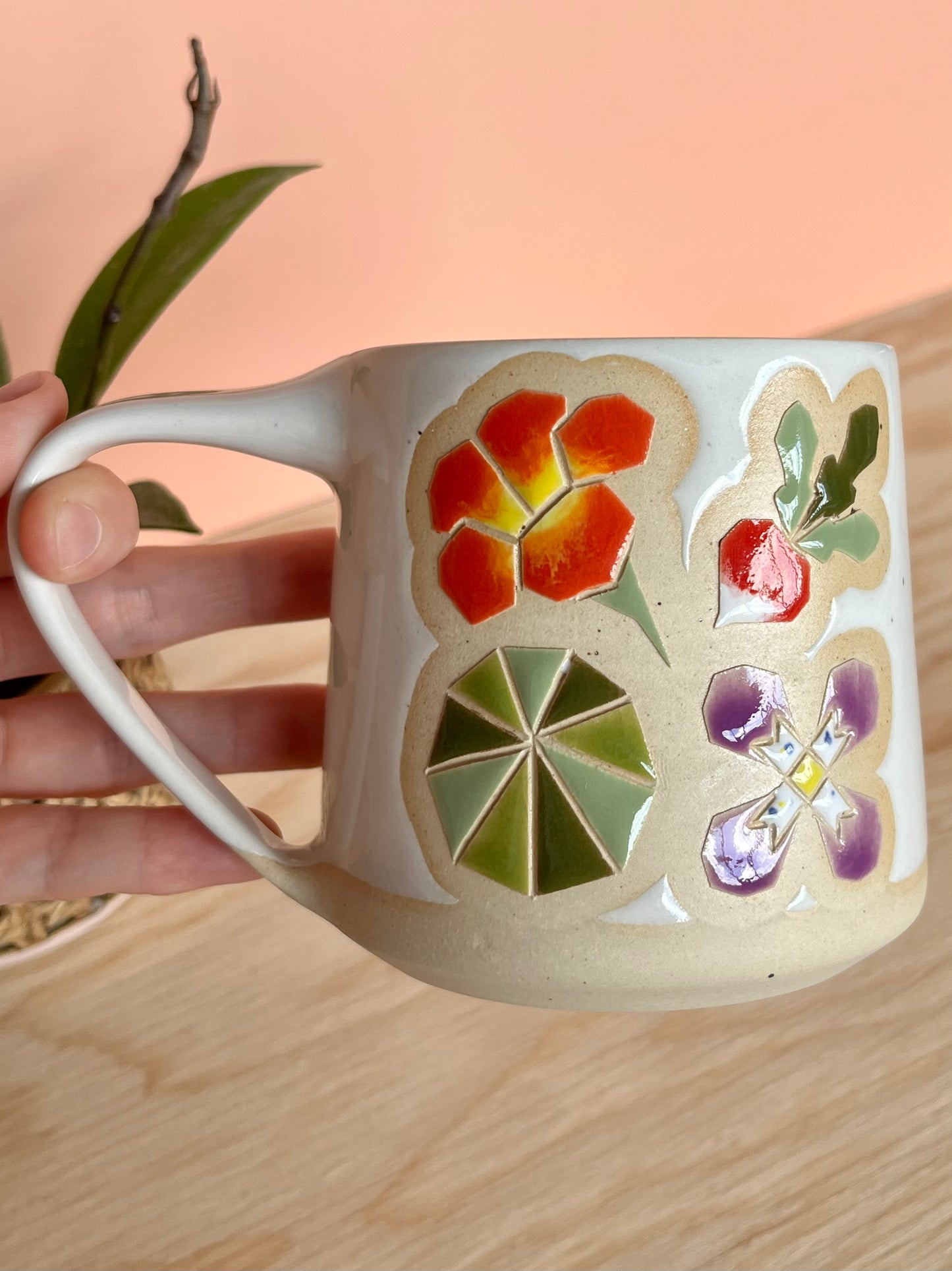 Tall Garden Quilt Mug -22-